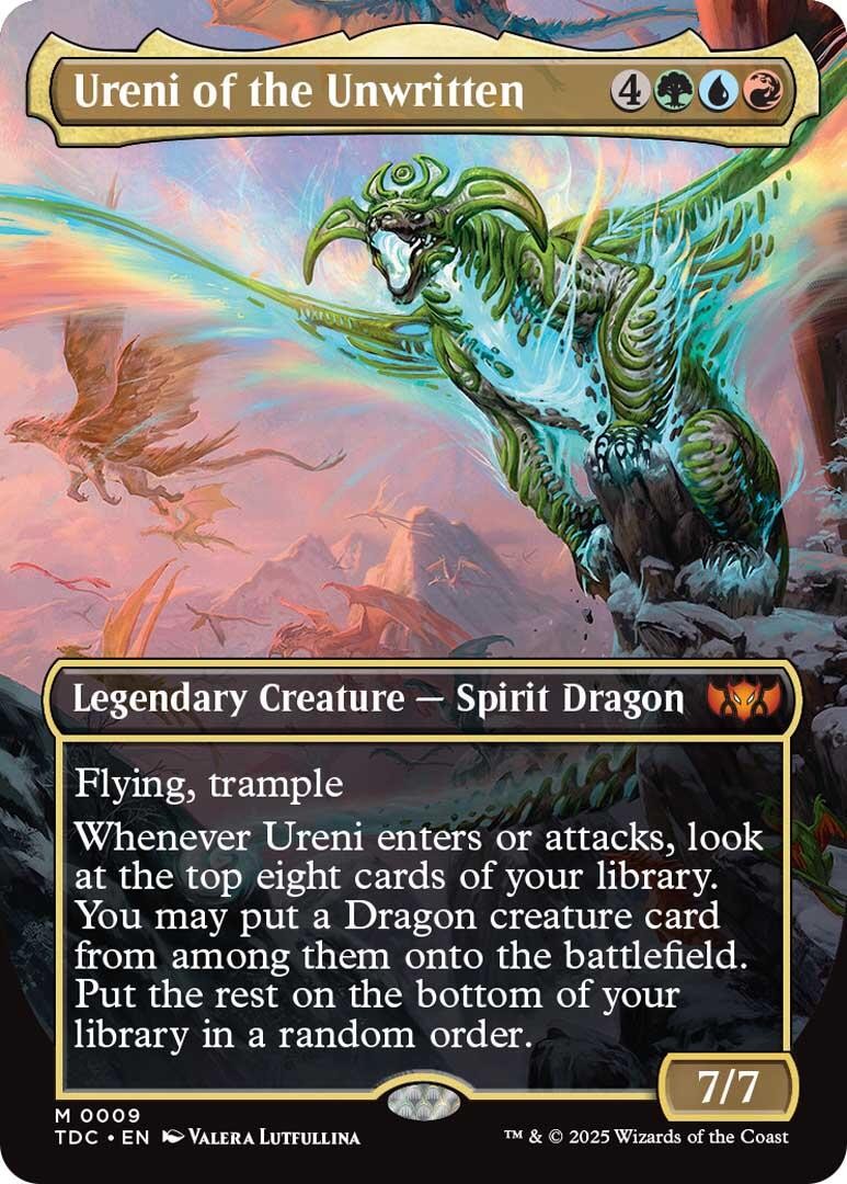 Ureni of the Unwritten (Borderless) (9) (Foil NM) Commander: Tarkir: Dragonst...