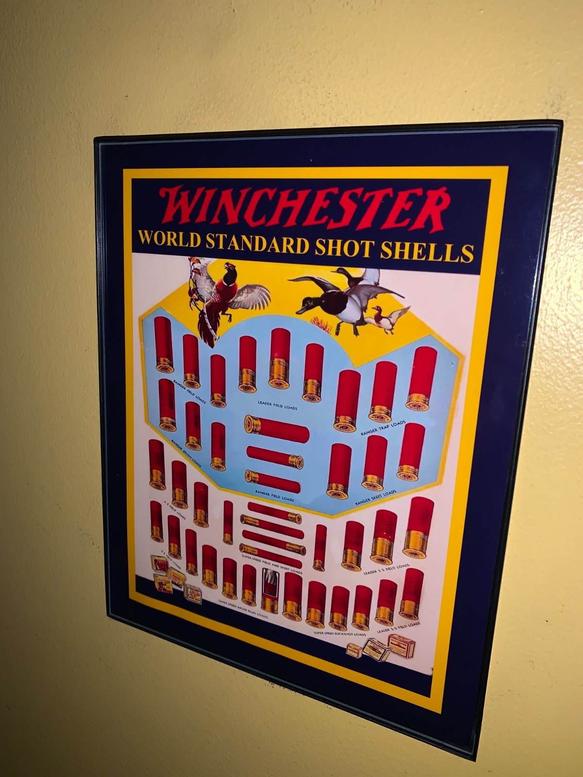 Winchester Shotgun Shells Ammo Store Hunting Firearms Man Cave Advertising Sign