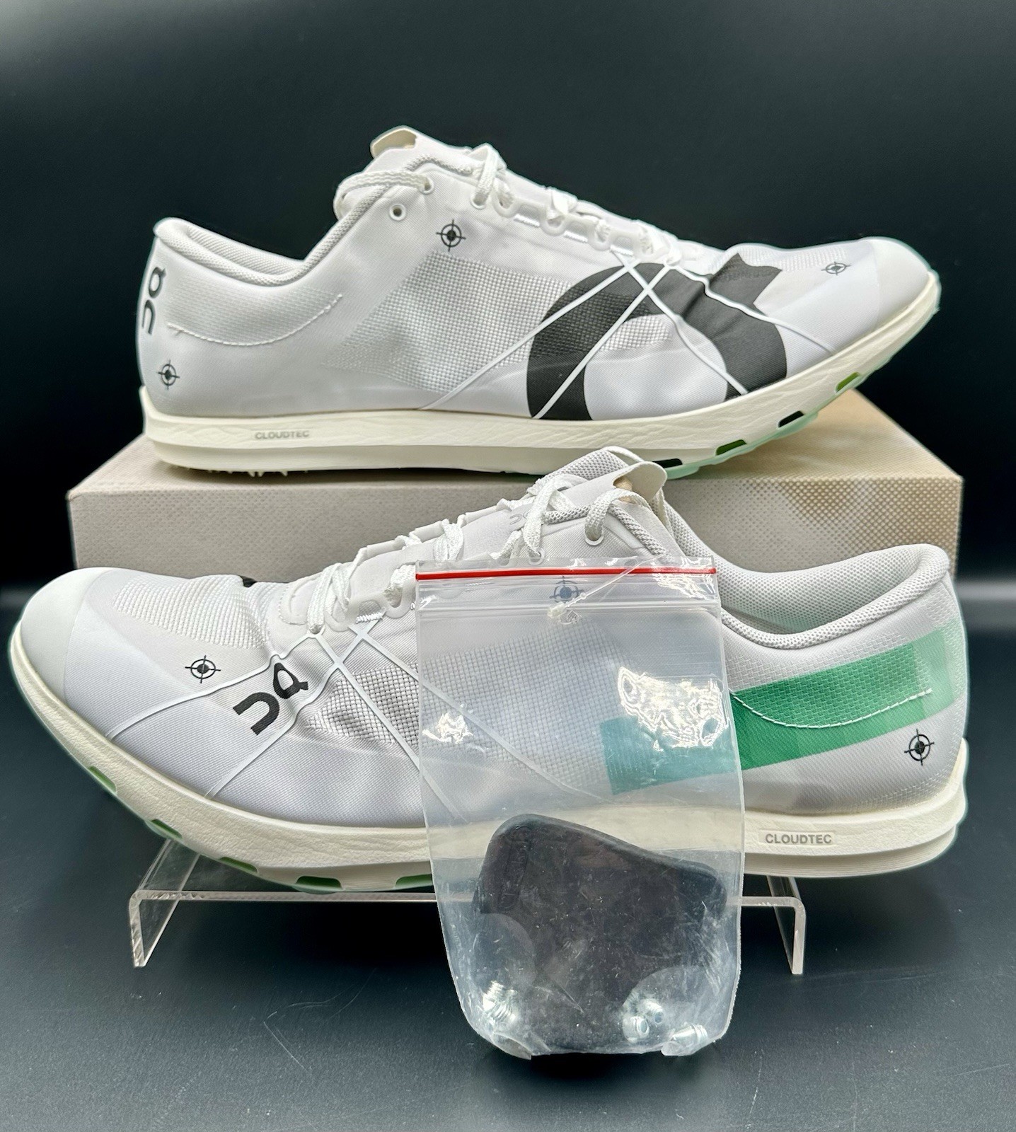 On Cloudspike 1500m Men’s 10.5 Undyed White-Mint -   - New In Box