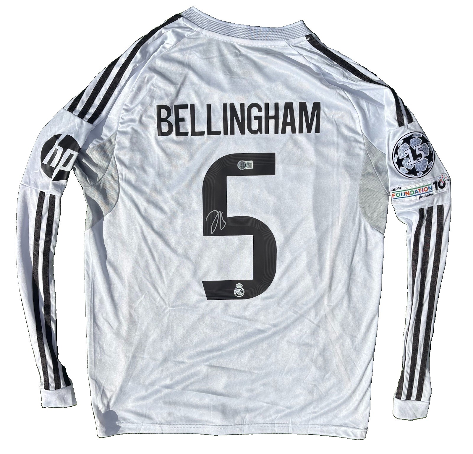 JUDE BELLINGHAM Rare Hand Signed Real Madrid Home Football Shirt Beckett COA JUDE BELLINGHAM Rare Hand Signed Real Madrid Home Football Shirt Beckett COA