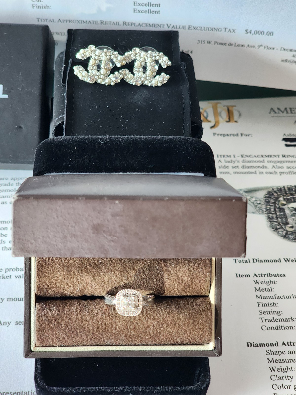 Vera Wang LOVE Collection Total Diamond Weight 1.08 cts Princess Cut Value $4000 Vera Wang LOVE Collection Total Diamond Weight 1.08 cts Princess Cut Value $4000
