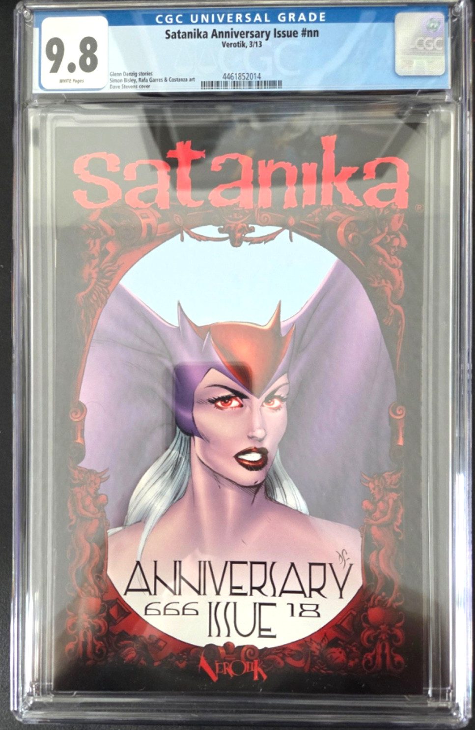 SATANIKA ANNIVERSARY ISSUE #nn CGC 9.8 GRADED 2013 VEROTIK DAVE STEVENS COVER SATANIKA ANNIVERSARY ISSUE #nn CGC 9.8 GRADED 2013 VEROTIK DAVE STEVENS COVER