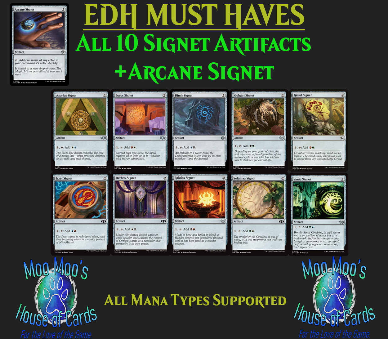 Magic: The Gathering - EDH Staples Lot | Core Artifacts | Signets | Commander Magic: The Gathering - EDH Staples Lot | Core Artifacts | Signets | Commander