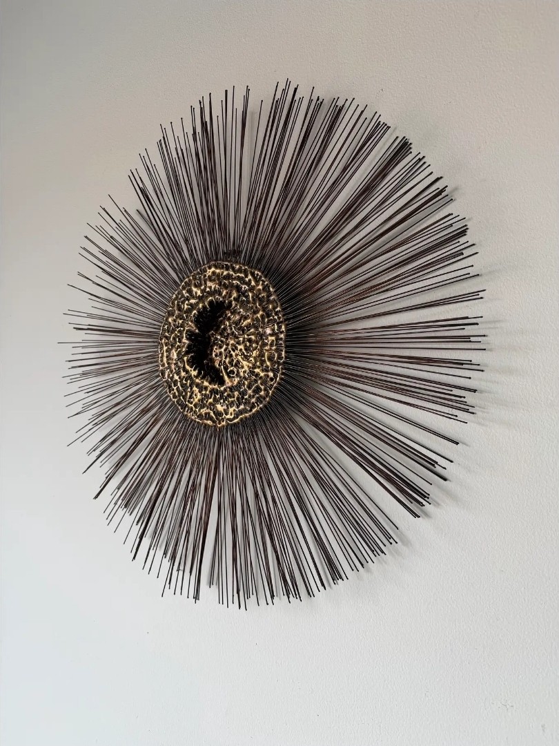 Vintage from 1970-79 Impressive Wall Sunburst Sculpture 