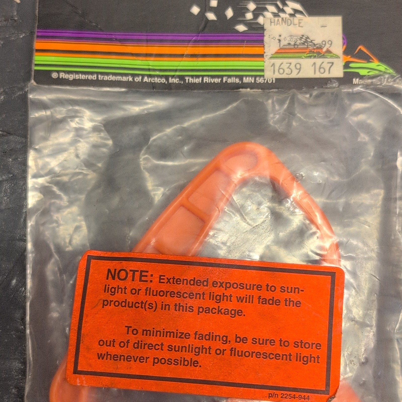 NOS Arctic Cat ORANGE PULL HANDLE NOS Arctic Cat ORANGE PULL HANDLE
