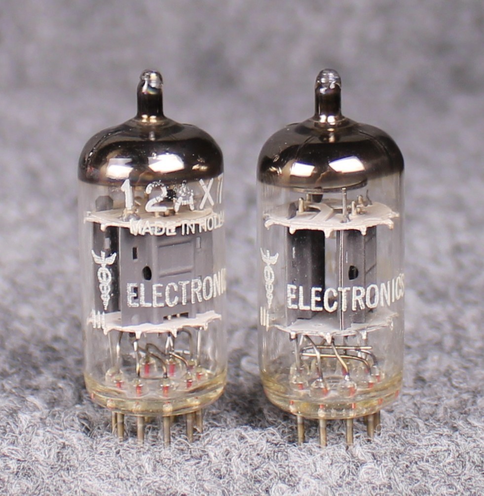 (2) ANOS Amperex SELECTED  ECC83/12AX7 Tubes ~ MATCHED PAIR ~ Test @ 102%+