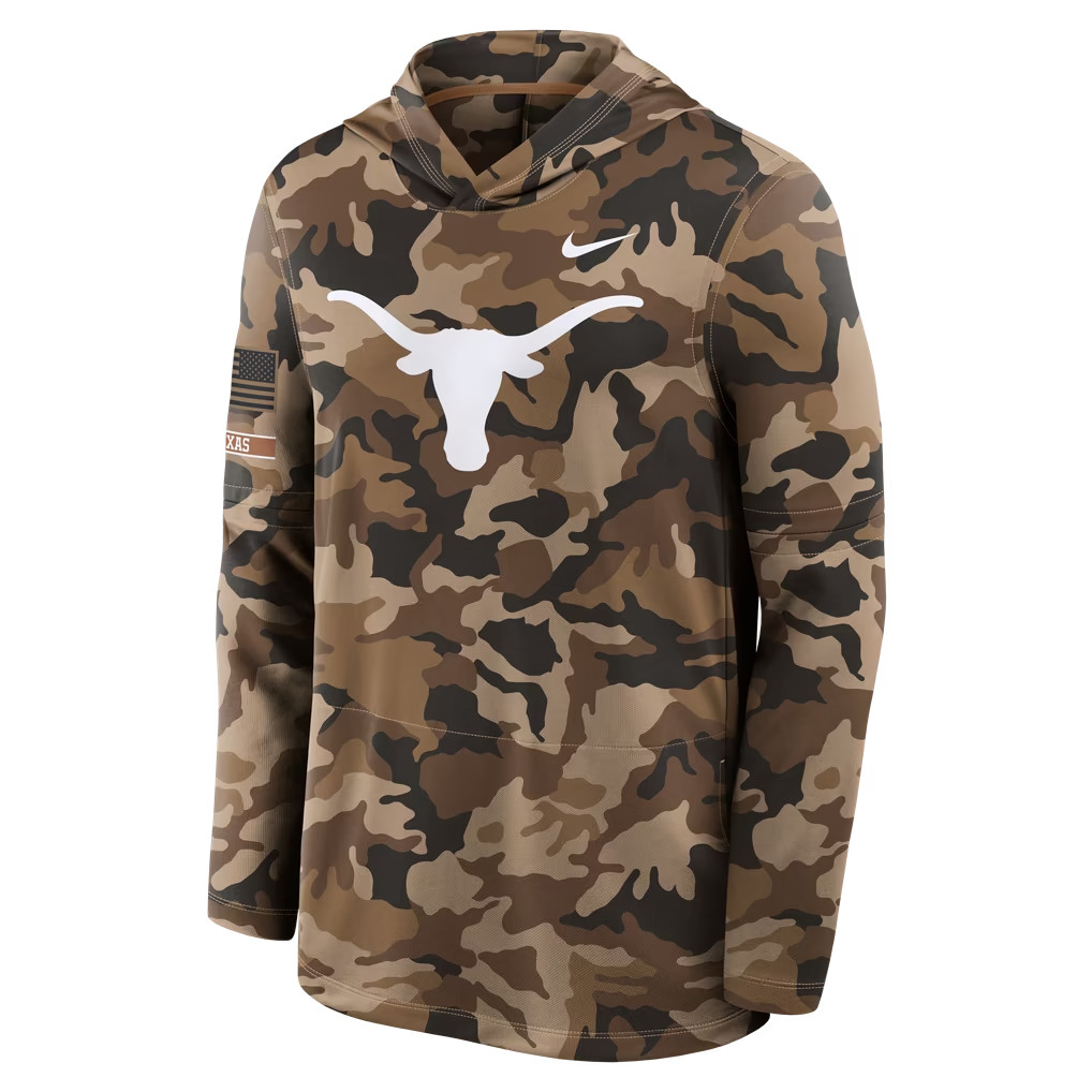 Texas Longhorns Nike Military Appreciation Hooded Shirt