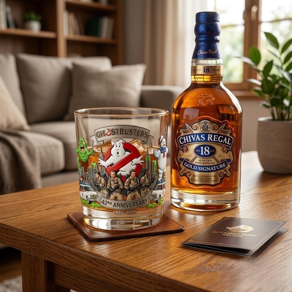 Ghostbusters 42nd Anniversary 1984-2026 Whiskey Glass