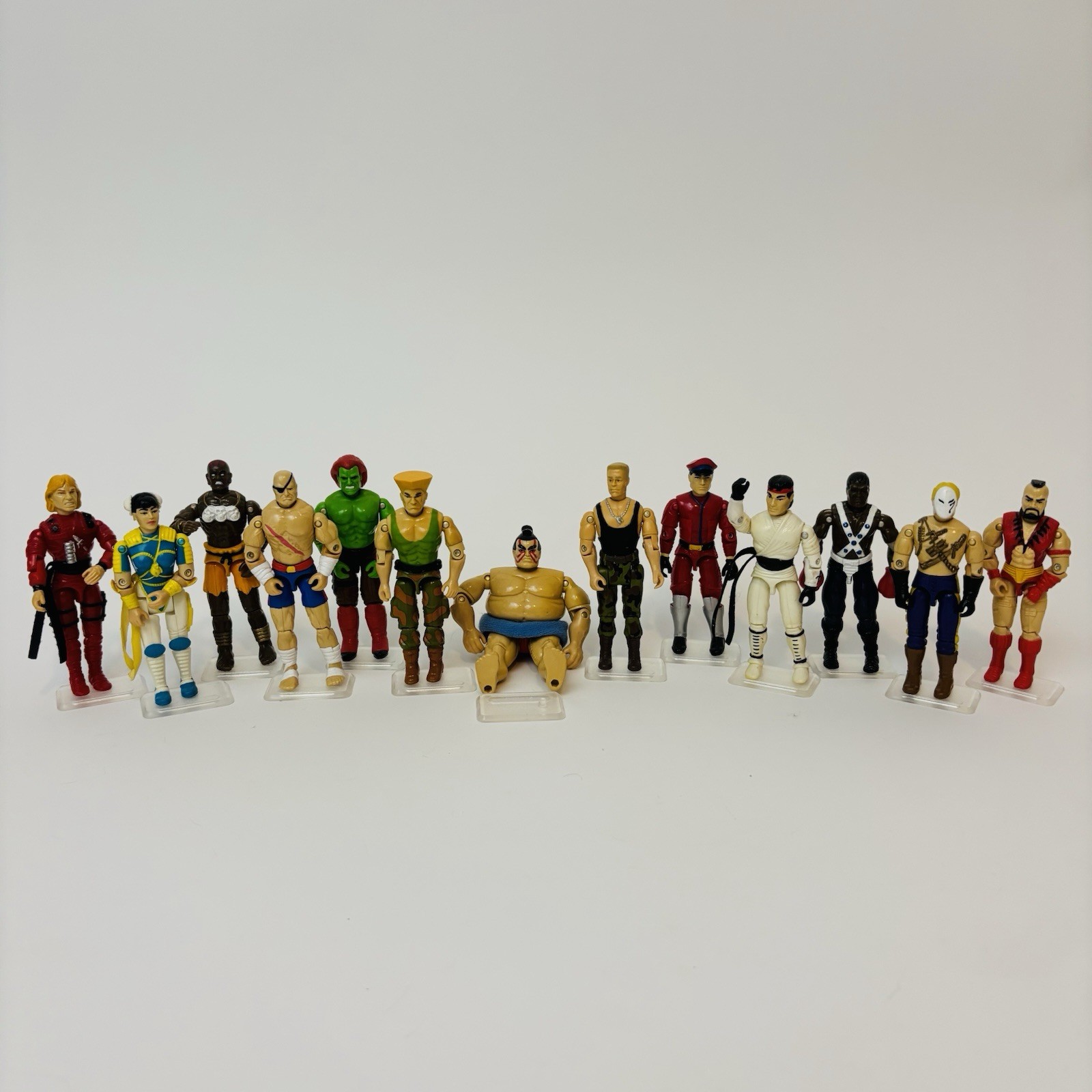 Vintage Hasbro Street Fighter Mixed GI Joe Set Of 13 Action Figure Toy Lot Rare