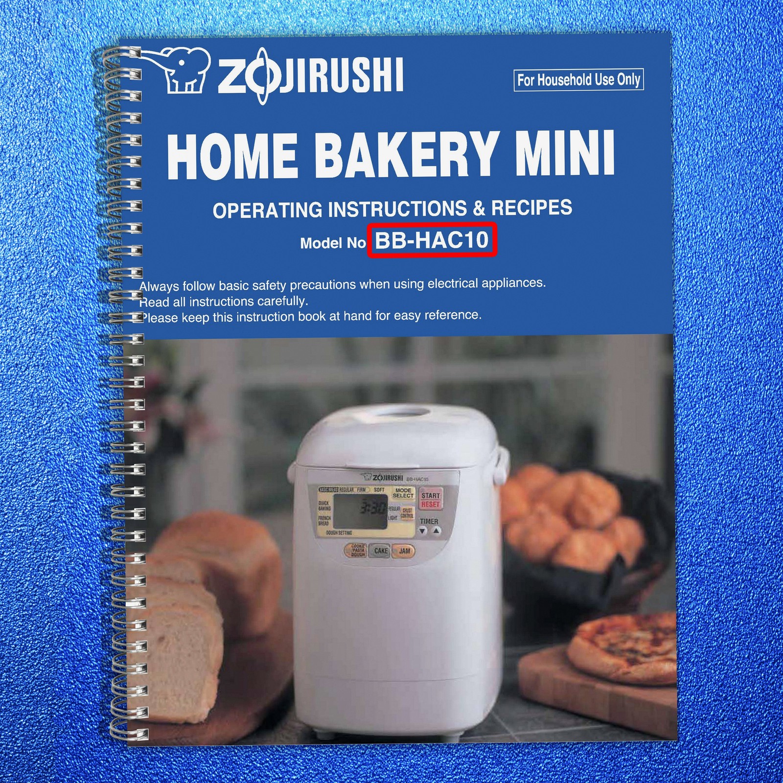 Zojirushi BB-HAC10 Home Bakery Mini Bread Machine Owners Manual User Guide
