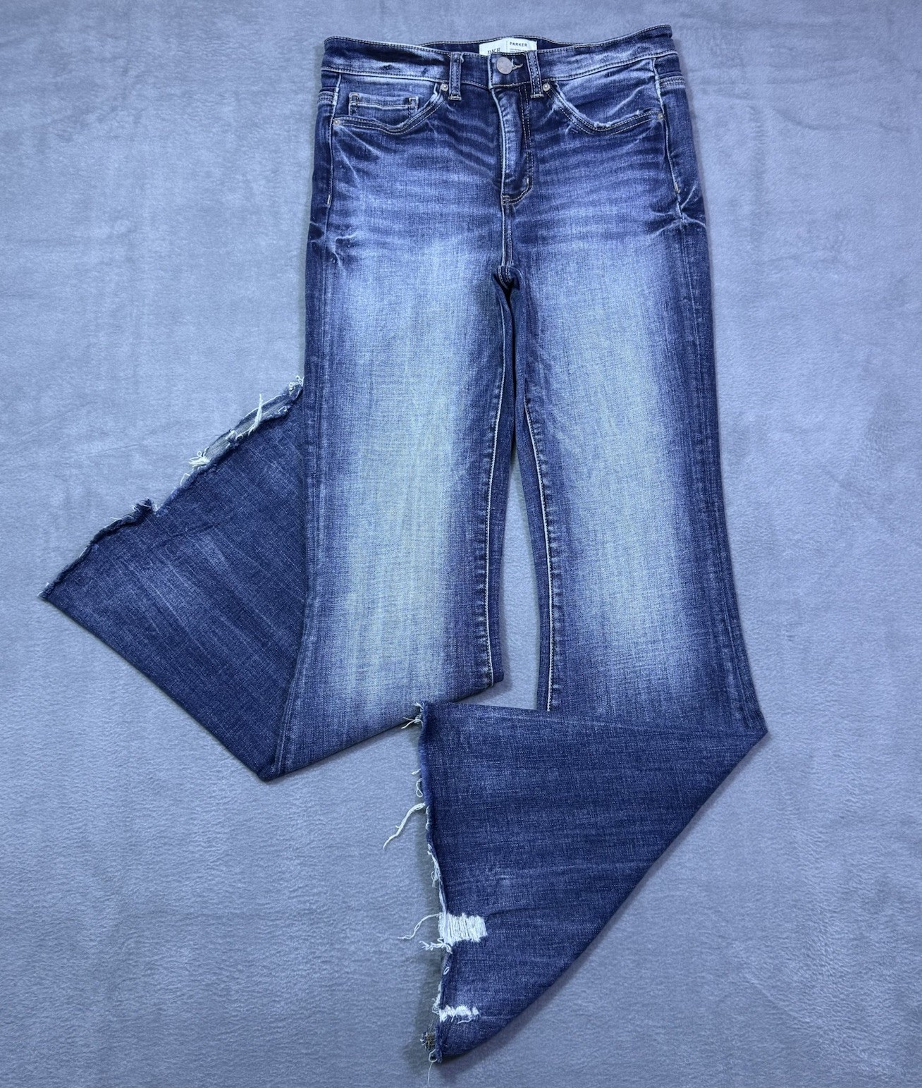 BKE Jeans Womens 26x31.5 PARKER Universal Fit Highrise Super Flare Hippie