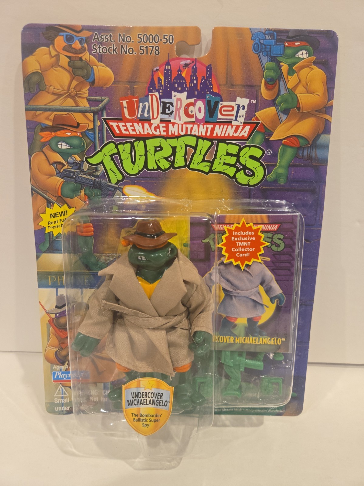 Vtg TMNT 1994 Teenage Mutant Ninja Turtles Undercover Michelangelo Brand New Vtg TMNT 1994 Teenage Mutant Ninja Turtles Undercover Michelangelo Brand New