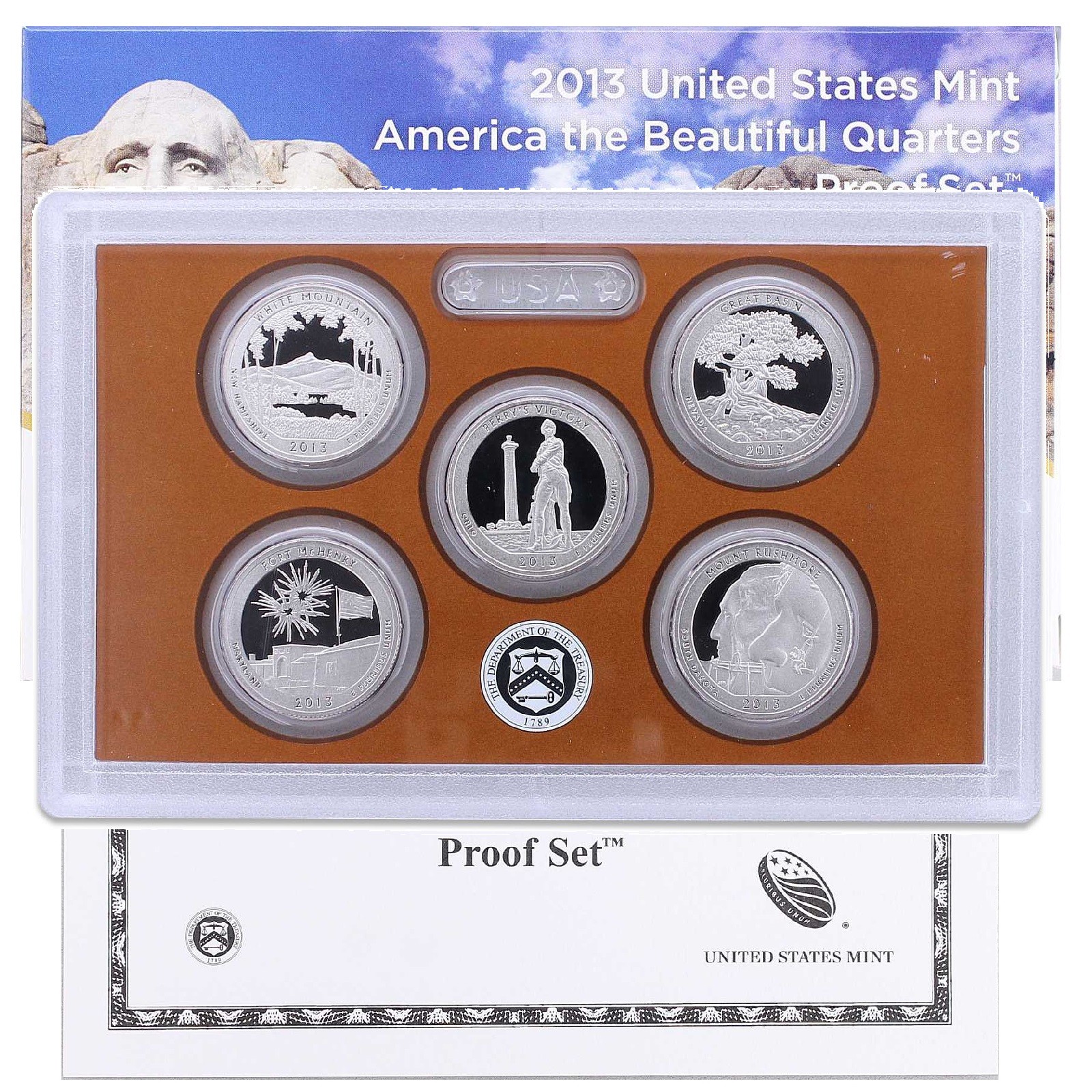 2013 S Proof Parks Quarter Set ATB Gem DCam OGP & COA 5 Coins CN-Clad 2013 S Proof Parks Quarter Set ATB Gem DCam OGP & COA 5 Coins CN-Clad