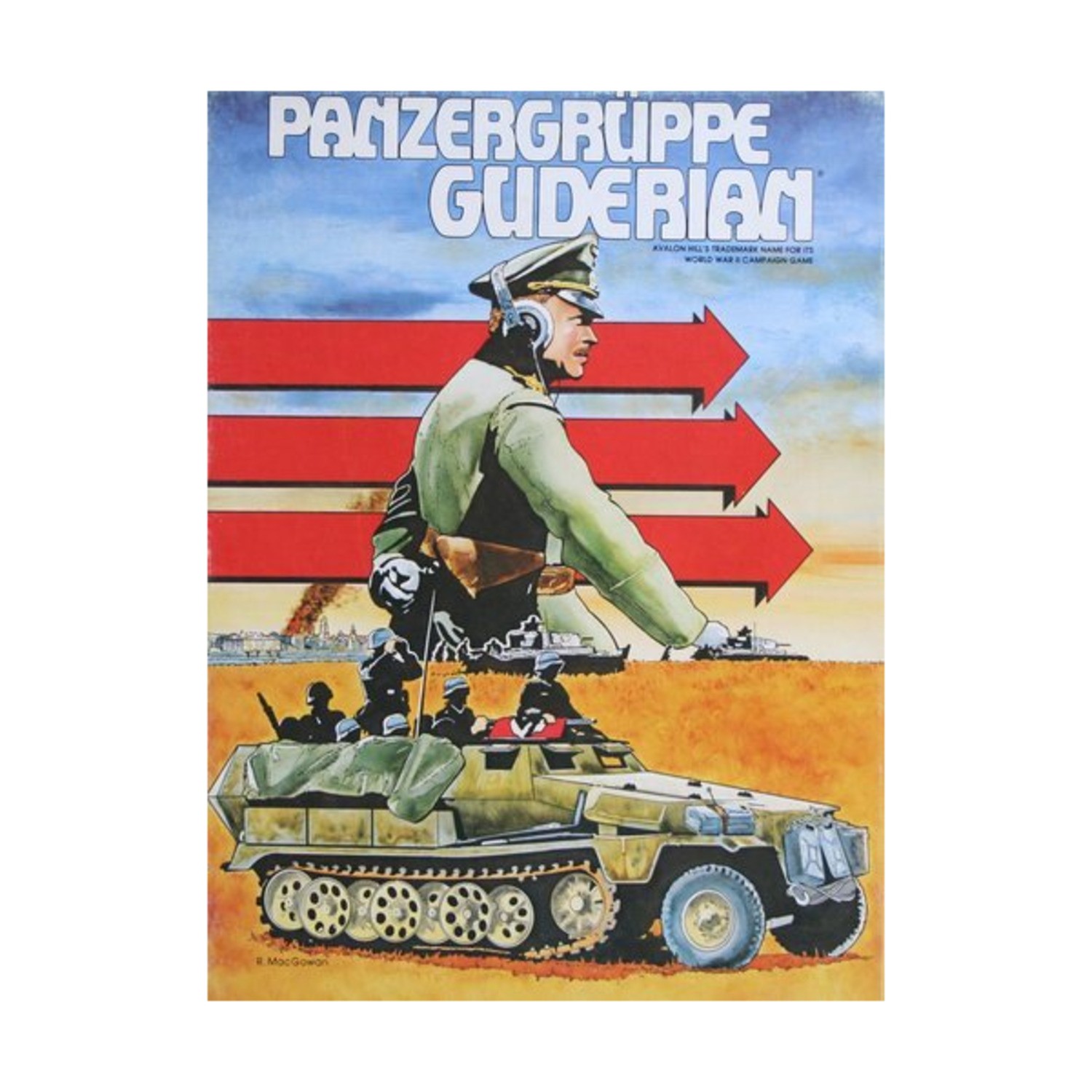 Avalon Hill WWII Land Combat Panzergruppe Guderian Box VG/VG+