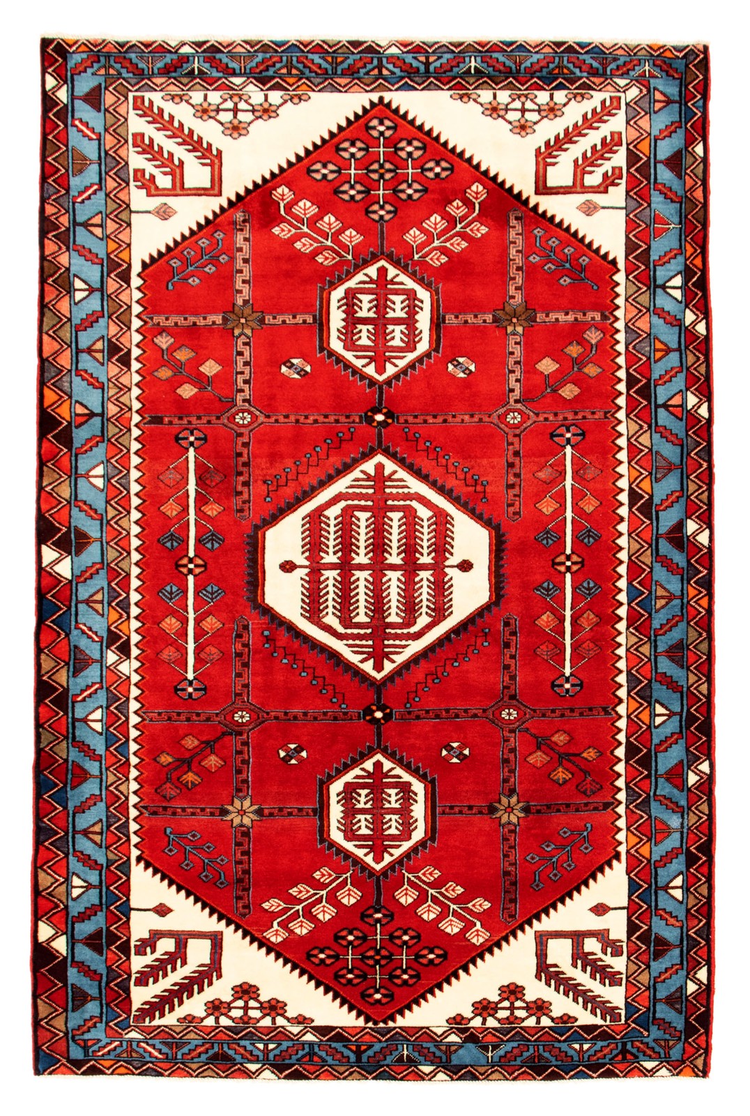 Vintage Traditional Hand-Knotted Area Rug 5\'7\