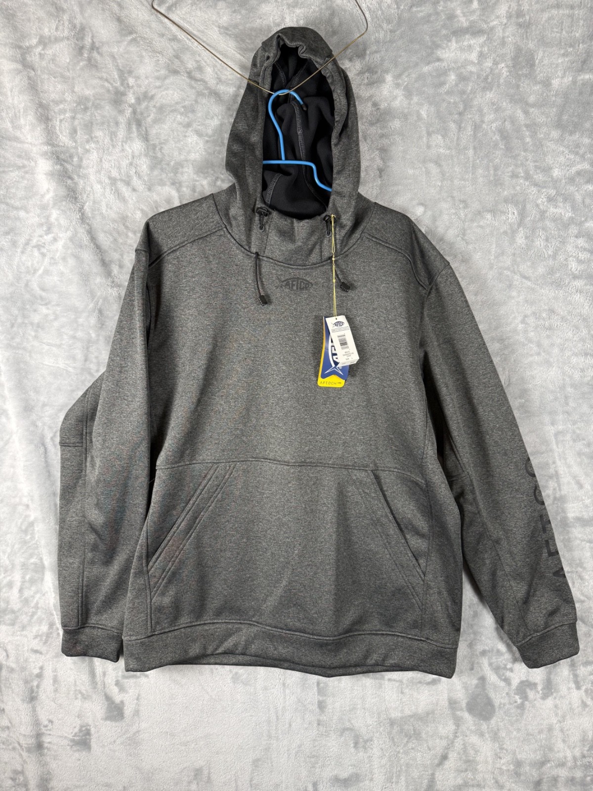 AFTCO Shadow Fleece Hoodie Sweatshirt Charcoal Grey Men’s Large NEW AFTCO Shadow Fleece Hoodie Sweatshirt Charcoal Grey Men’s Large NEW