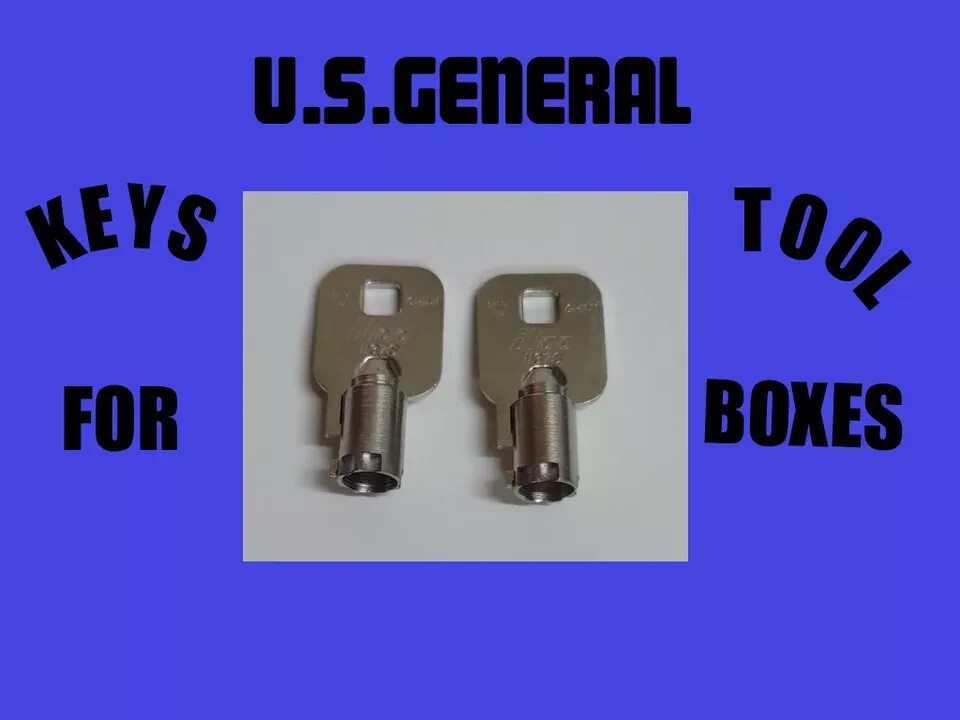 U.S. GENERAL SET OF TWO KEYS 0503 TUBULAR TOOL BOX REPLACEMENT KEY 