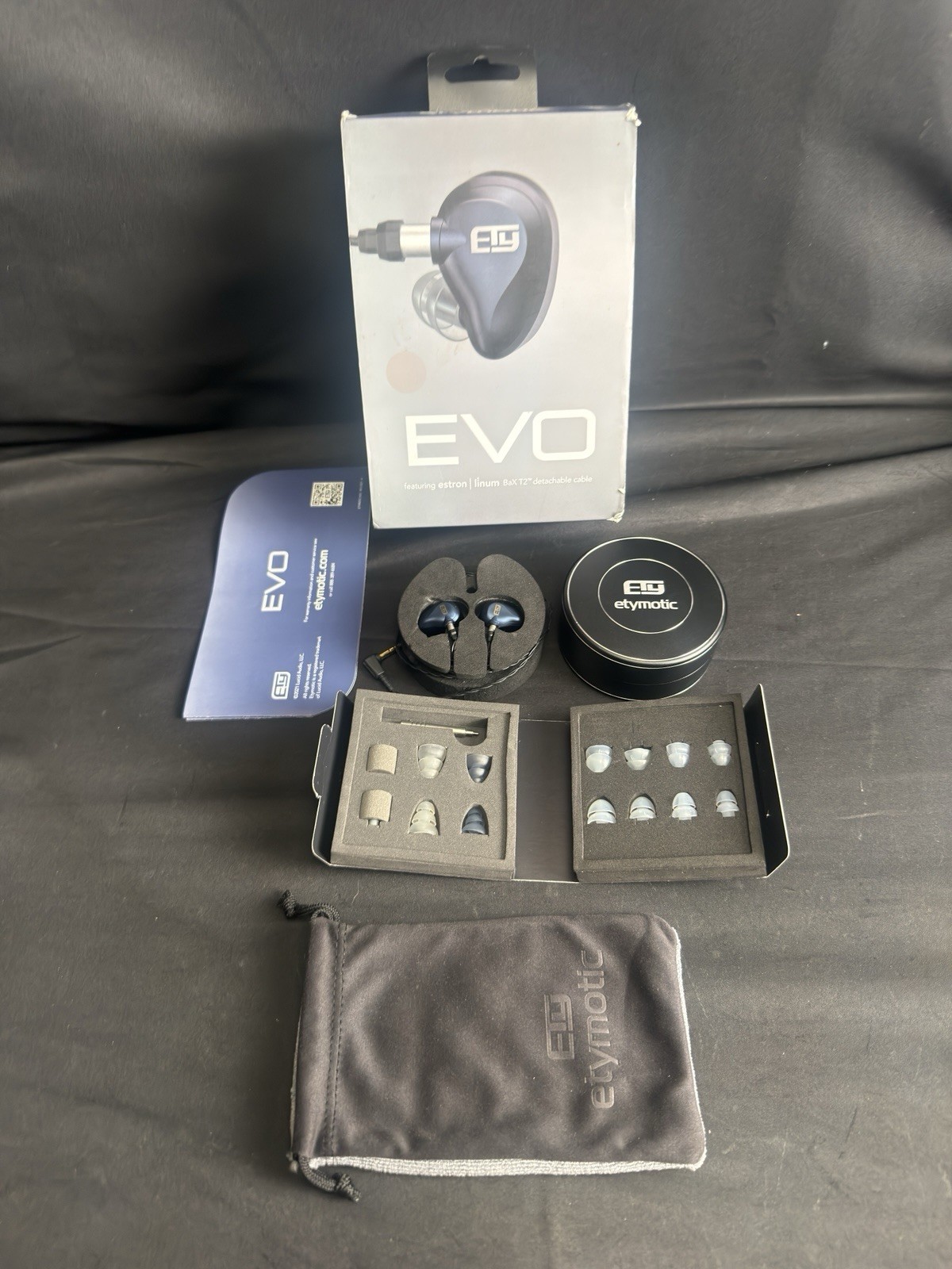 Etymotic EVO Multi-Driver Earphones New Open Box Ships From USA Etymotic EVO Multi-Driver Earphones New Open Box Ships From USA