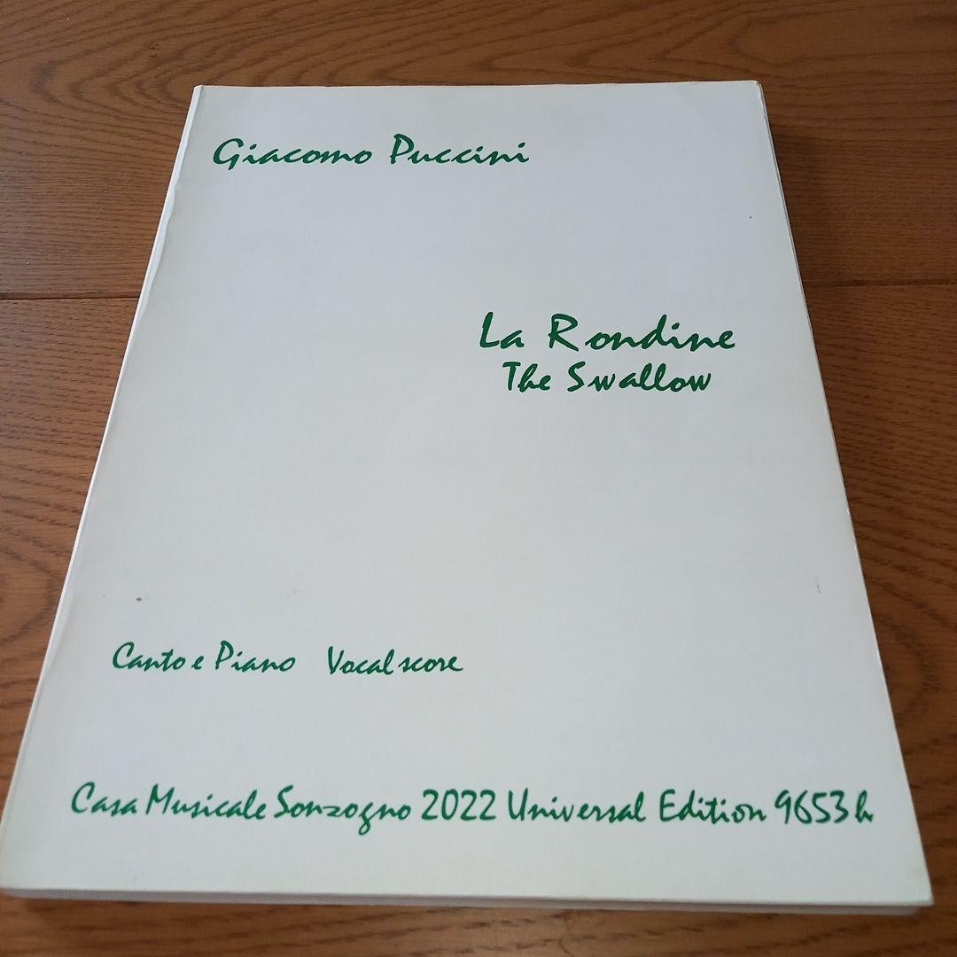 Puccini La Rondine - Vocal Score, Universal Edition