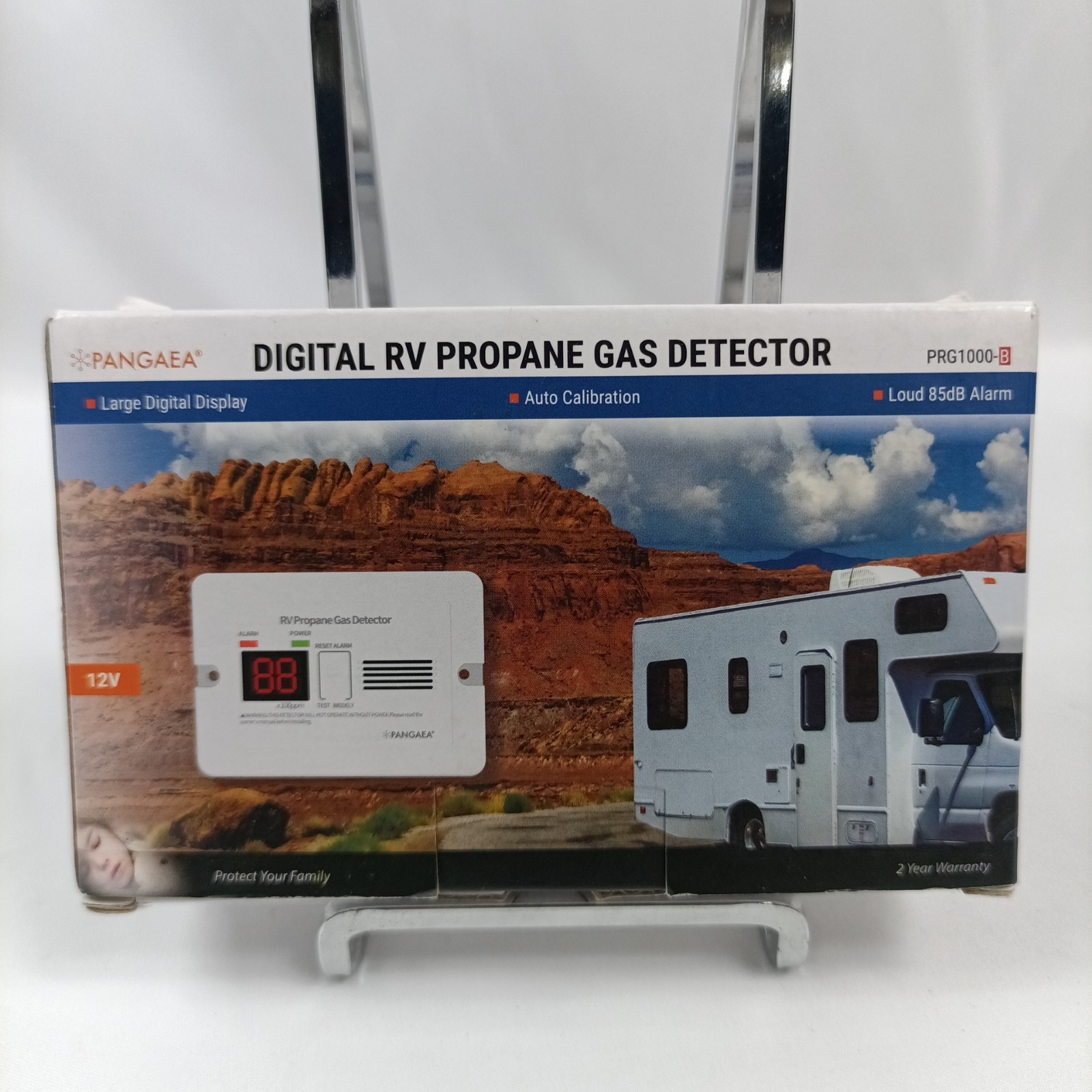 PANGAEA Digital RV Propane Gas Detector 85dB Alarm 12V DC LED Display NIOB