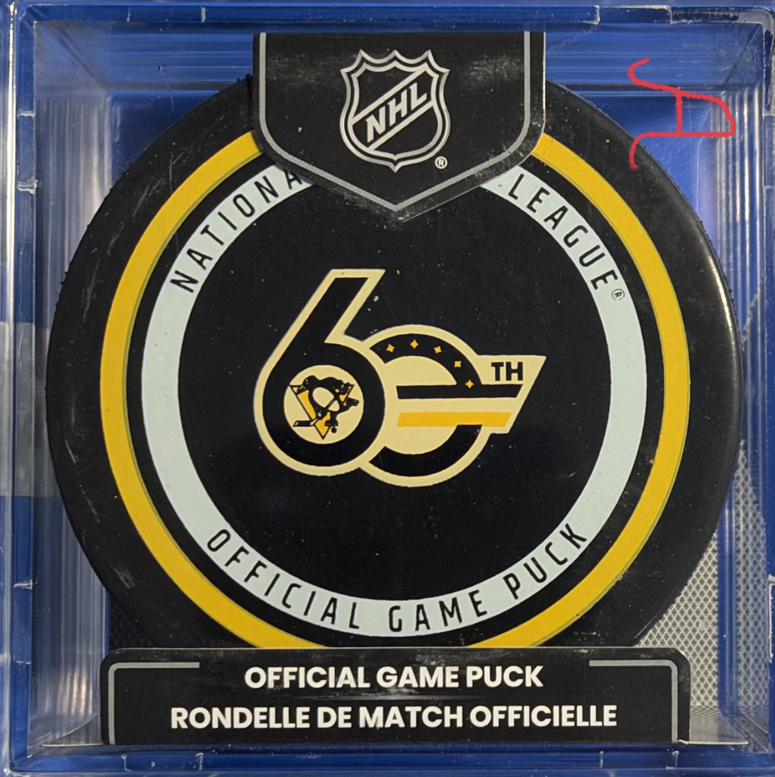 2026-2027 Pittsburgh Penguins 60-Yr Anniversary Official Game Puck (No Trackers) 2026-2027 Pittsburgh Penguins 60-Yr Anniversary Official Game Puck (No Trackers)
