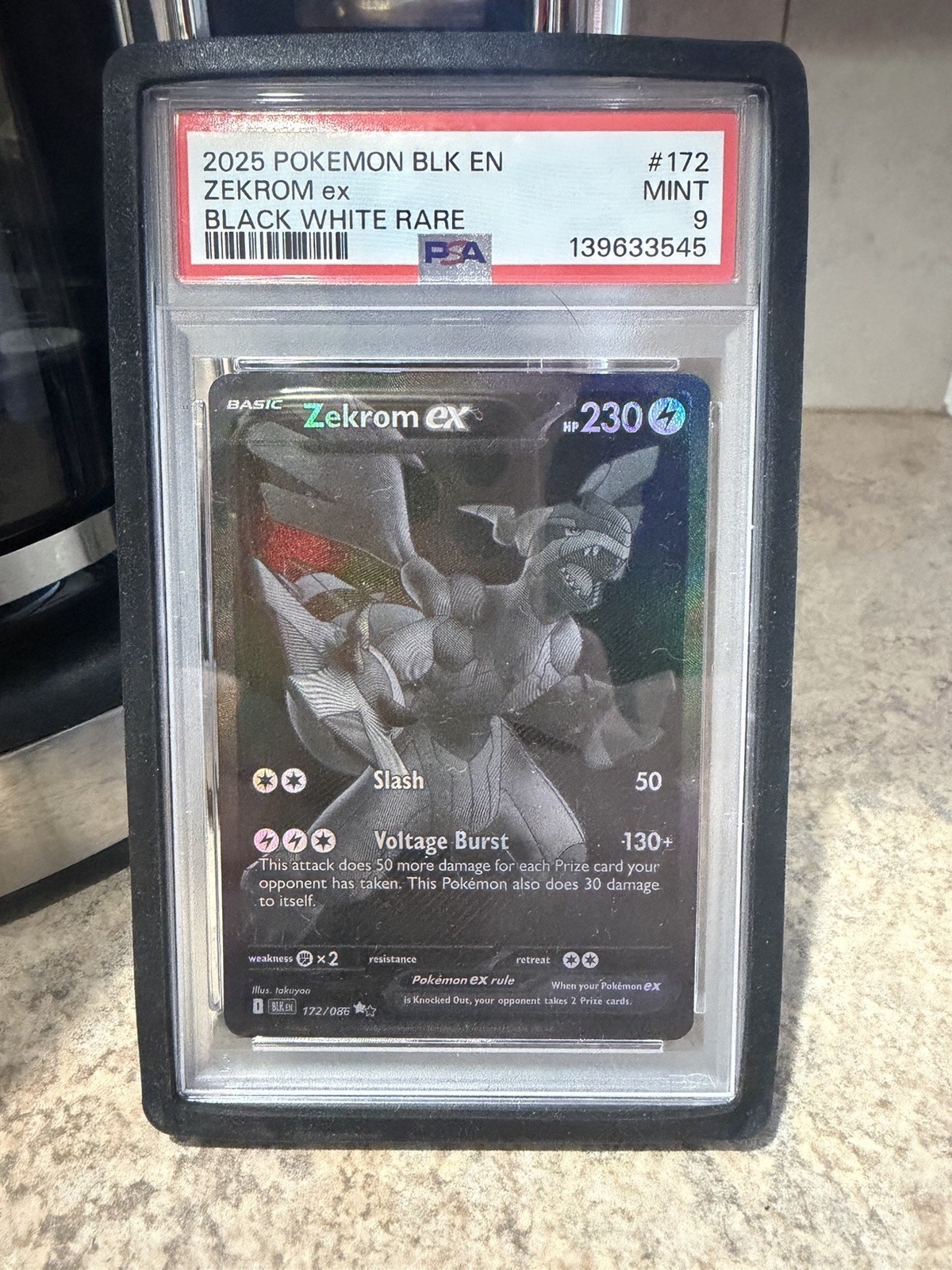 2025 Pokemon Scarlet and Violet Black Bolt Black White Rare Zekrom Ex #172 PSA 9 2025 Pokemon Scarlet and Violet Black Bolt Black White Rare Zekrom Ex #172 PSA 9