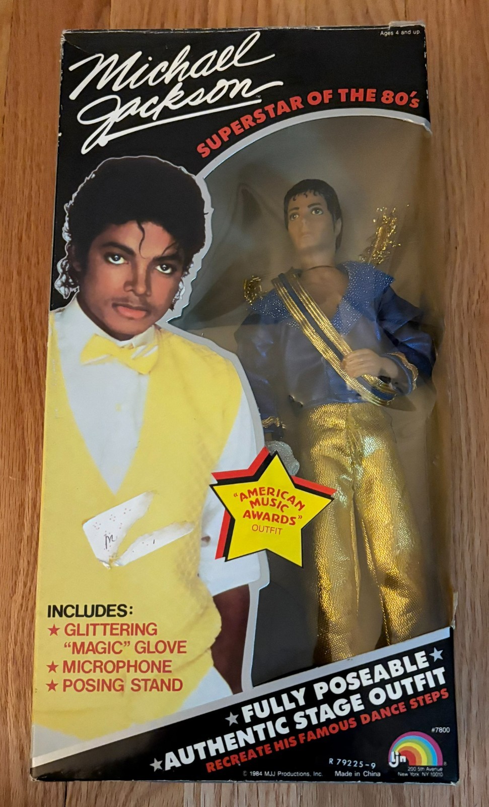 Vtg 1984 Michael Jackson Doll Grammy Awards Outfit Superstar Of he 80s LJN Toys