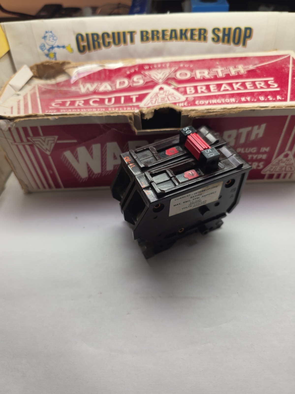 Wadsworth 50amp. 2 Pole Circuit Breaker New Wadsworth 50amp. 2 Pole Circuit Breaker New