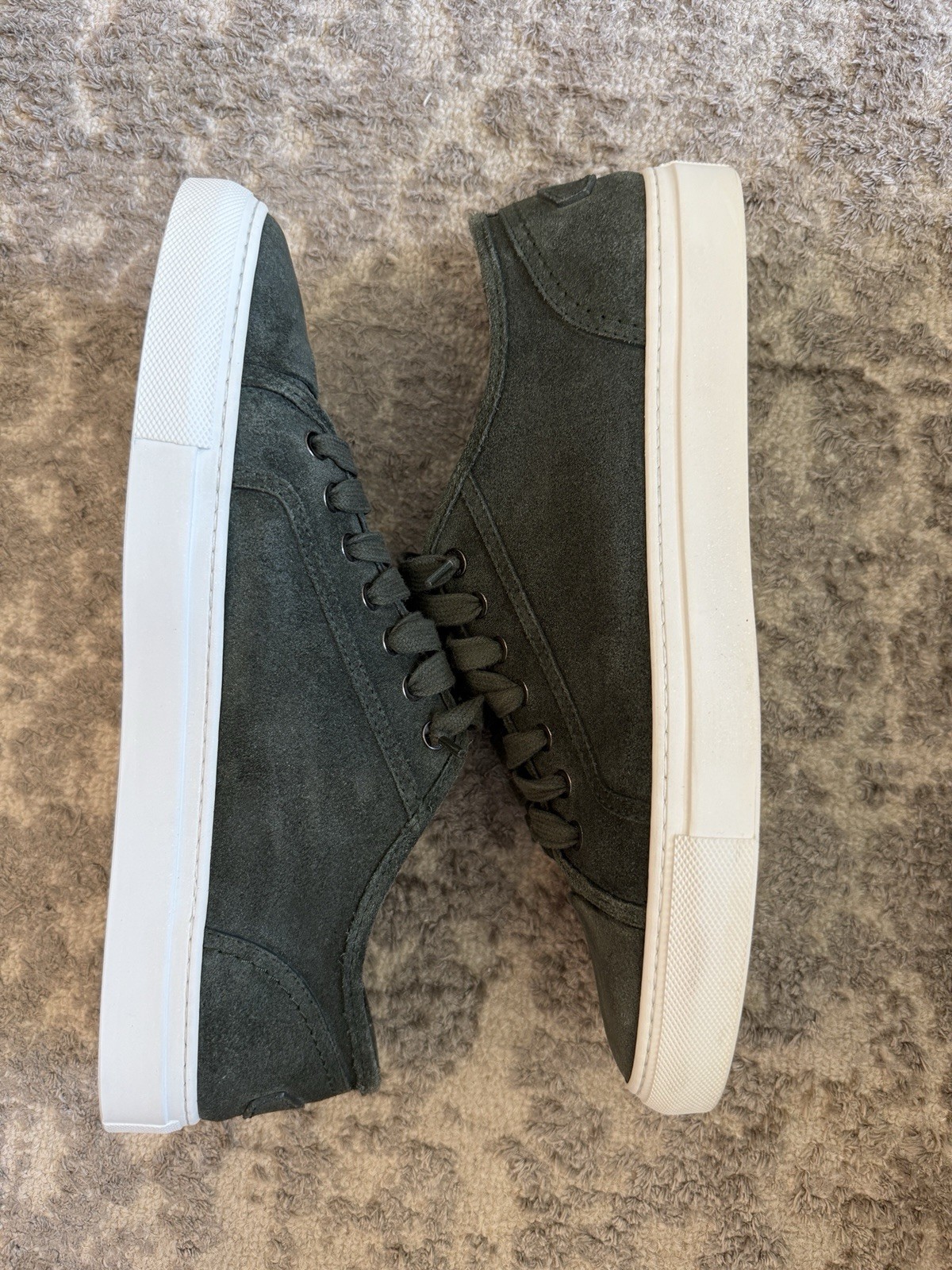 Brioni Casetta Suede Sneakers Dark Green Size 45 EU / US 12 Made in Italy