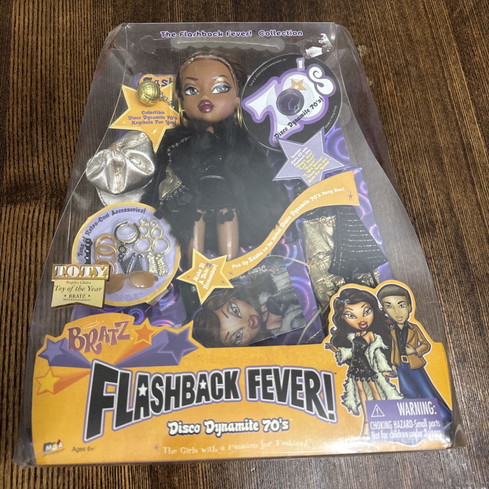 2004 Bratz Flashback Fever Collection Disco Dynamite 70\'s Sasha Doll RARE/NRFB