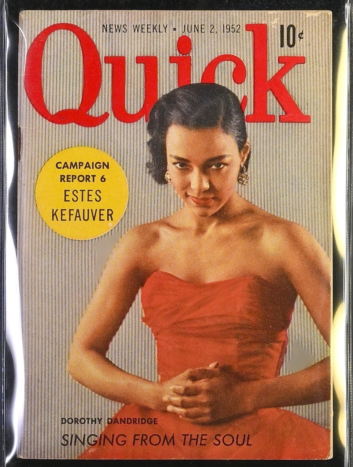 CGC 7.0 ~ June 1952🔥DOROTHY DANDRIDGE🔥1st Cover QUICK Magazine ~ TOP POP🔥