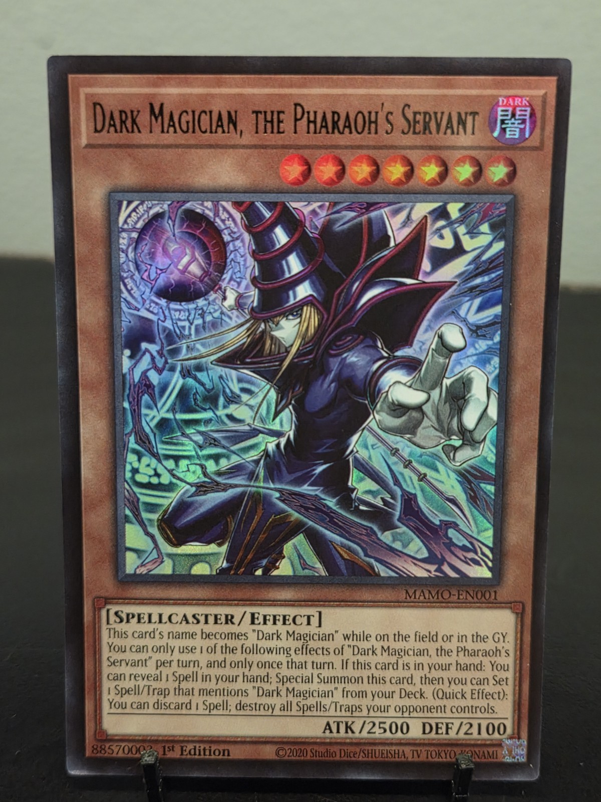 Dark Magician, the Pharaoh\'s Servant MAMO-EN001 Magnificent Monsters 1st Edition