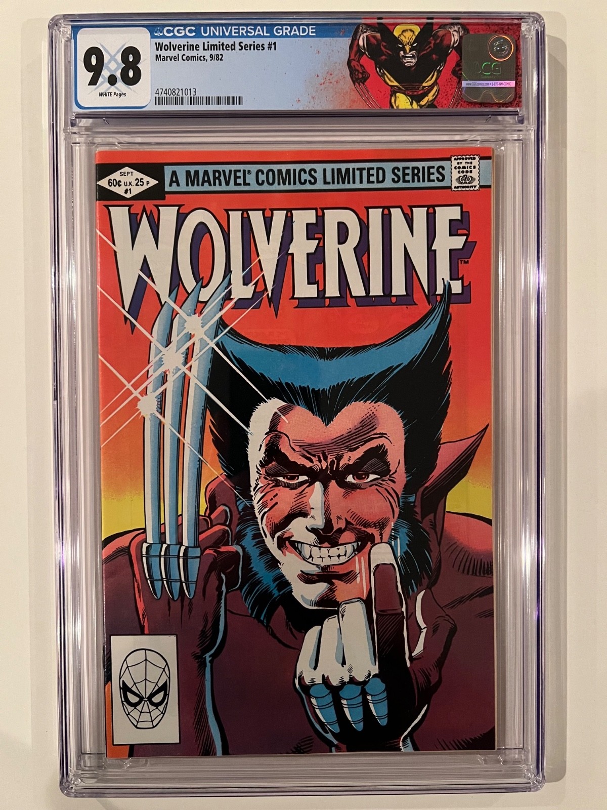 Wolverine Limited Series #1 CGC 9.8 Near Mint/Mint (WP) New Slab & Custom Label