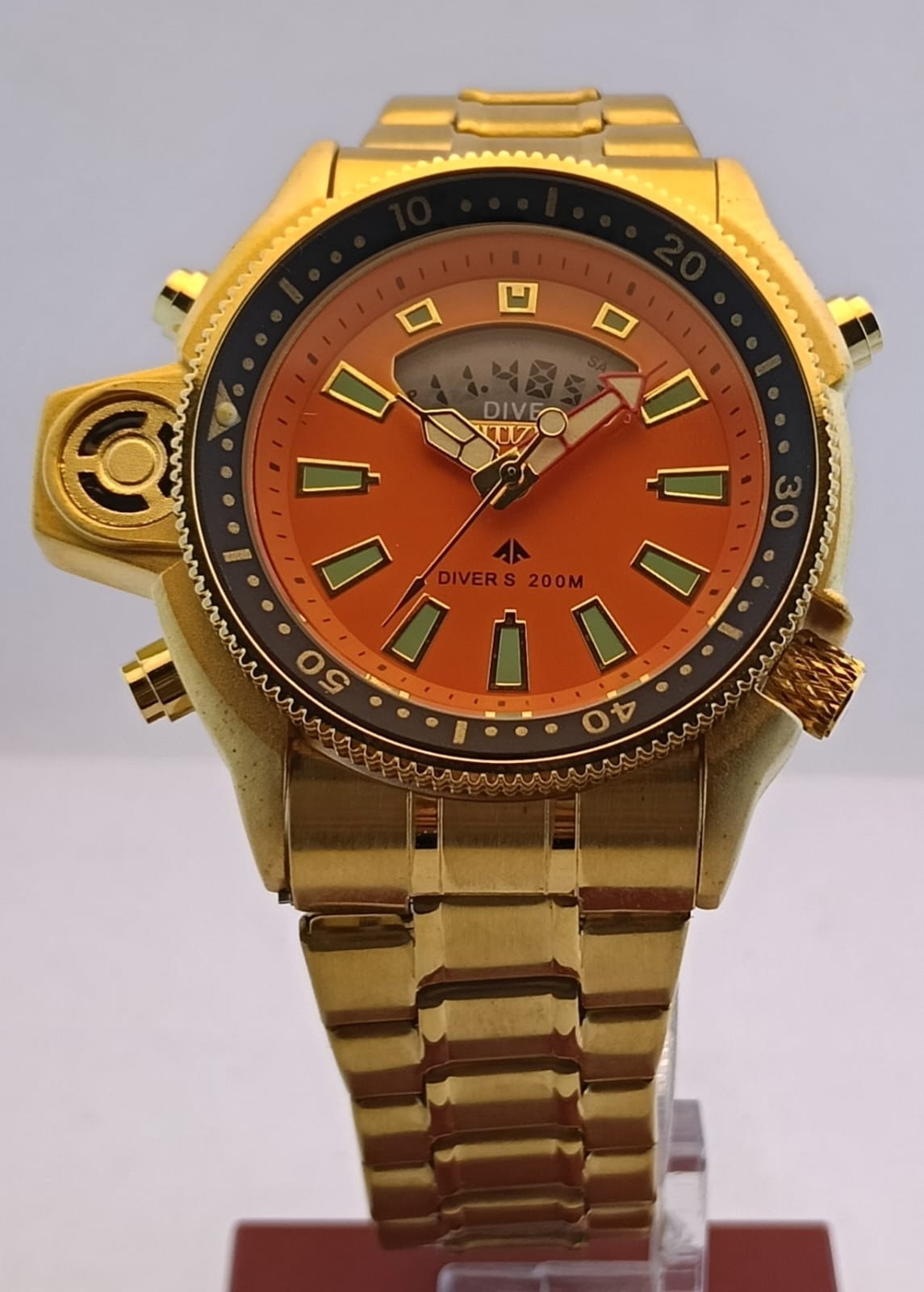 Vintage Citizen Promaster Aqualand Dial Orange Working Men's Wrist Watch