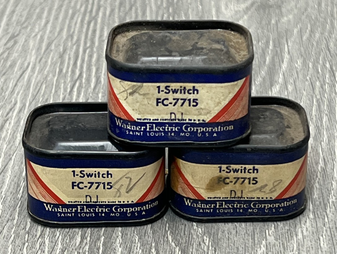 Lot of 3 Vintage Wagner FC-7715 1-Switch Automotive Electrical Systems Part NOS Lot of 3 Vintage Wagner FC-7715 1-Switch Automotive Electrical Systems Part NOS