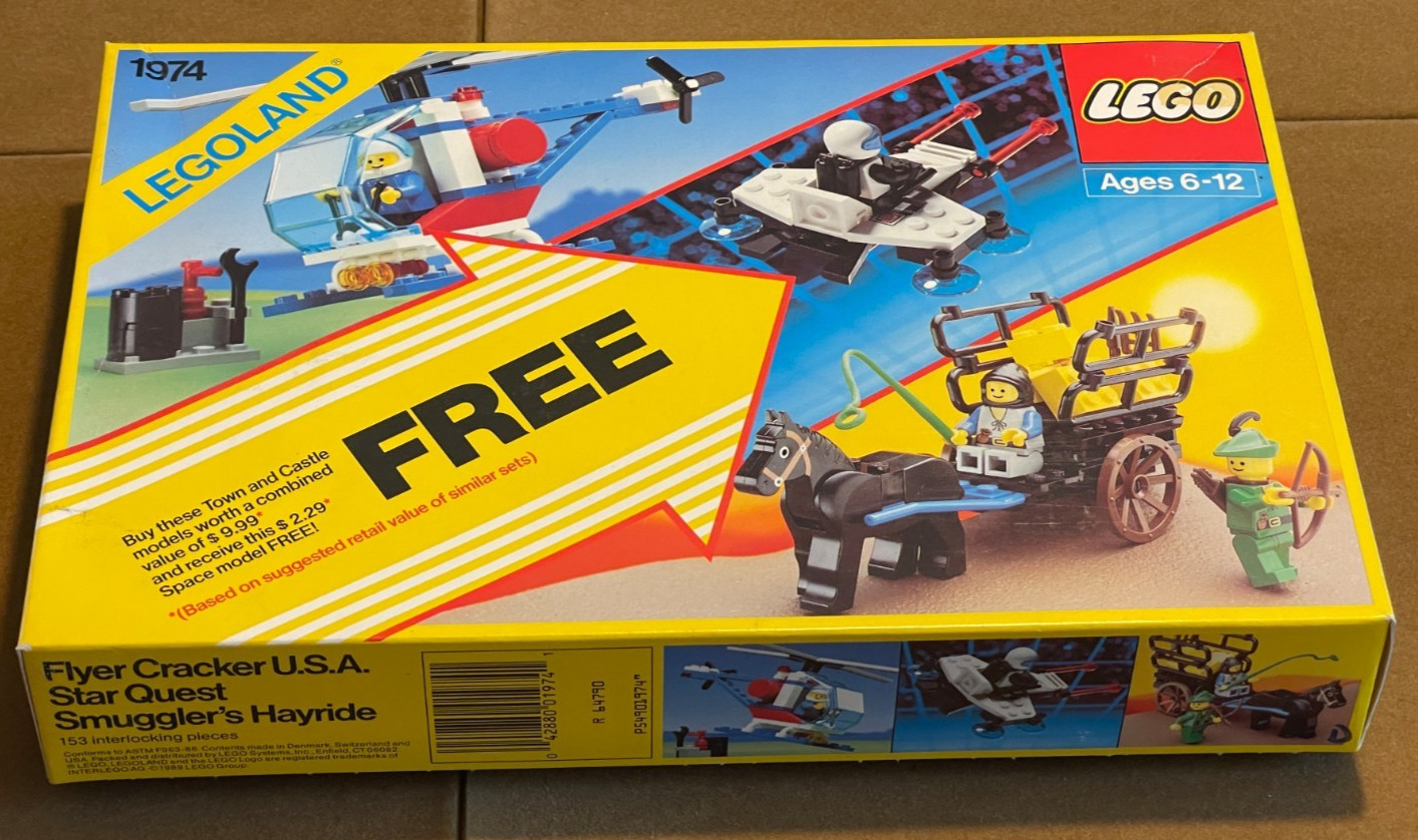 LEGO 1974 Flyer Cracker Star Quest Smuggler's Hayride NEW IN BOX Rare G-VG Cond LEGO 1974 Flyer Cracker Star Quest Smuggler's Hayride NEW IN BOX Rare G-VG Cond