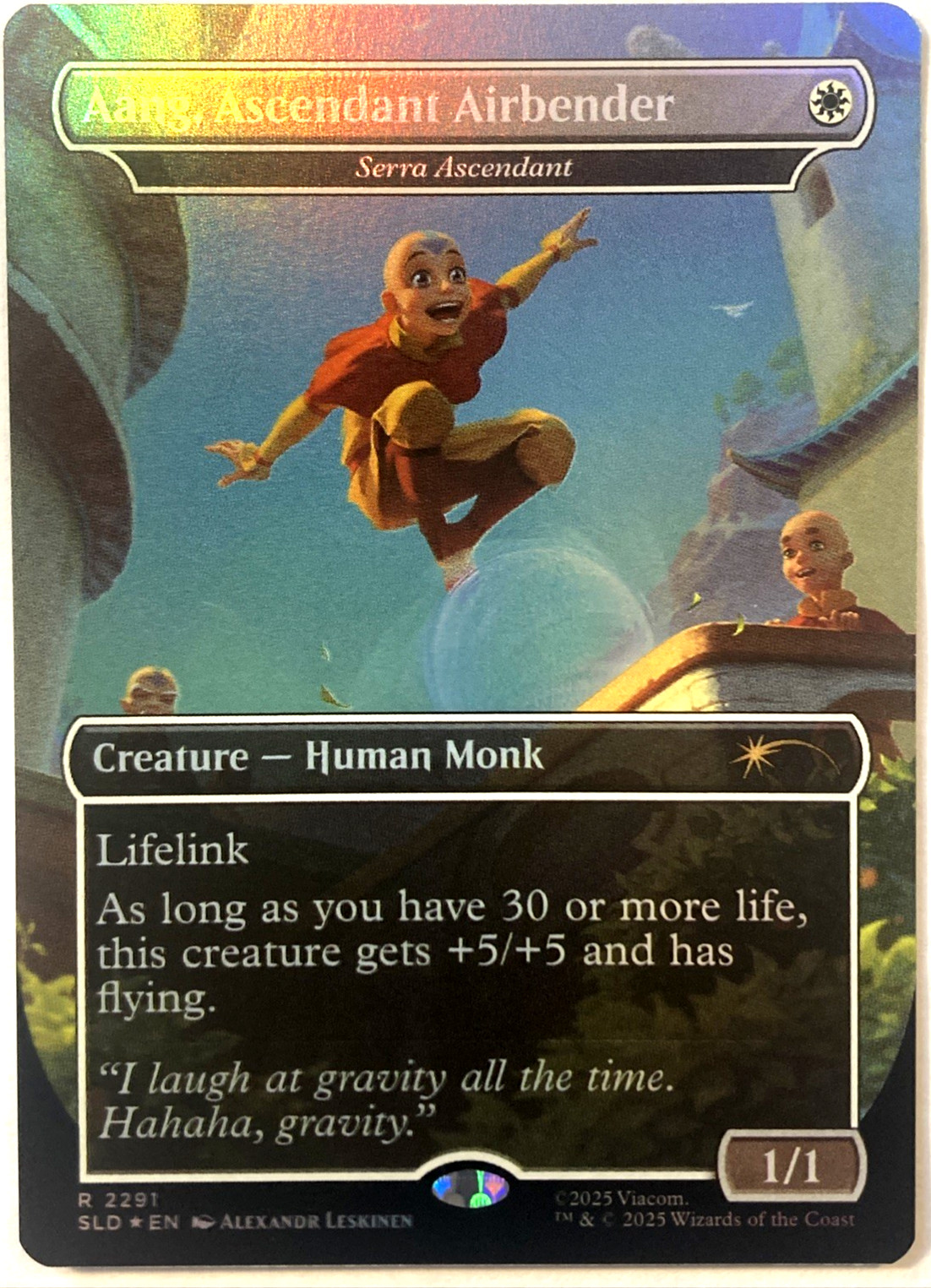 MTG Aang, Ascendant Airbender (Rainbow Foil) Secret Lair x Avatar 2291 NM MTG Aang, Ascendant Airbender (Rainbow Foil) Secret Lair x Avatar 2291 NM