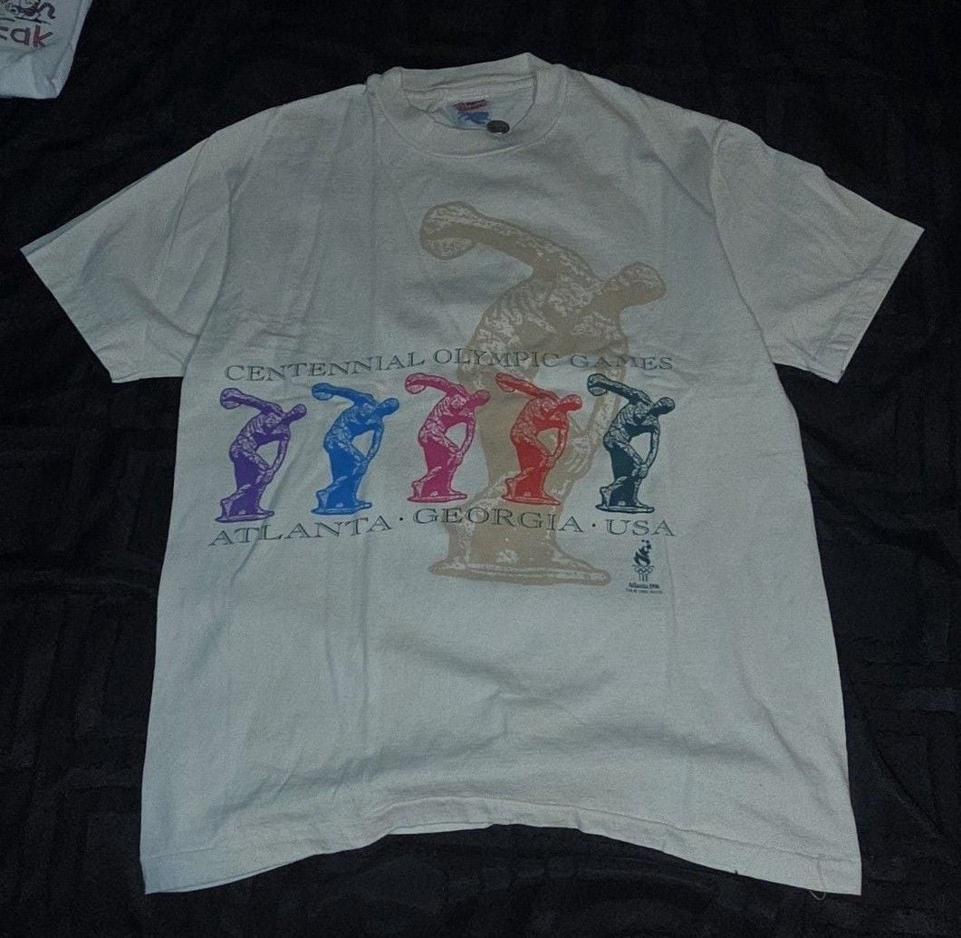 Hanes Vintage 1996 Atlanta Olympic Games T-Shirt Size Medium Hanes Vintage 1996 Atlanta Olympic Games T-Shirt Size Medium