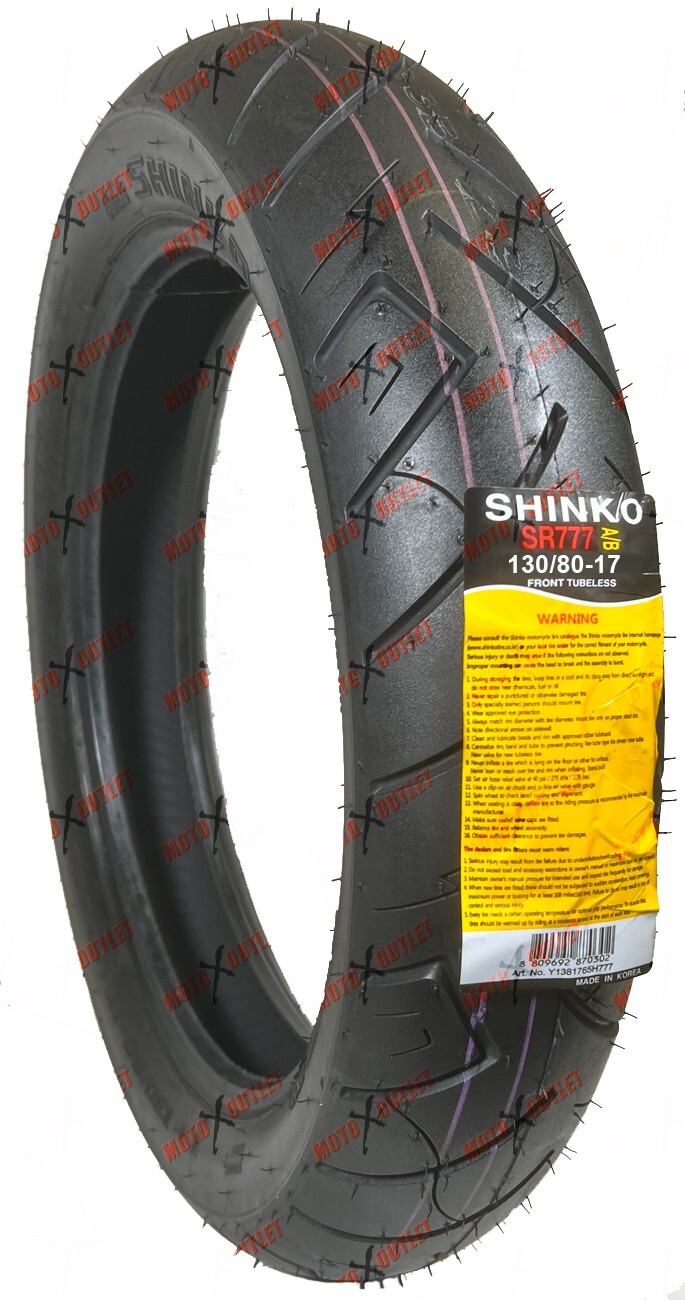 Shinko 777 130/80B17 Front Tire Motorcycle 130 80 17 SR777 Street 87-4566 Shinko 777 130/80B17 Front Tire Motorcycle 130 80 17 SR777 Street 87-4566