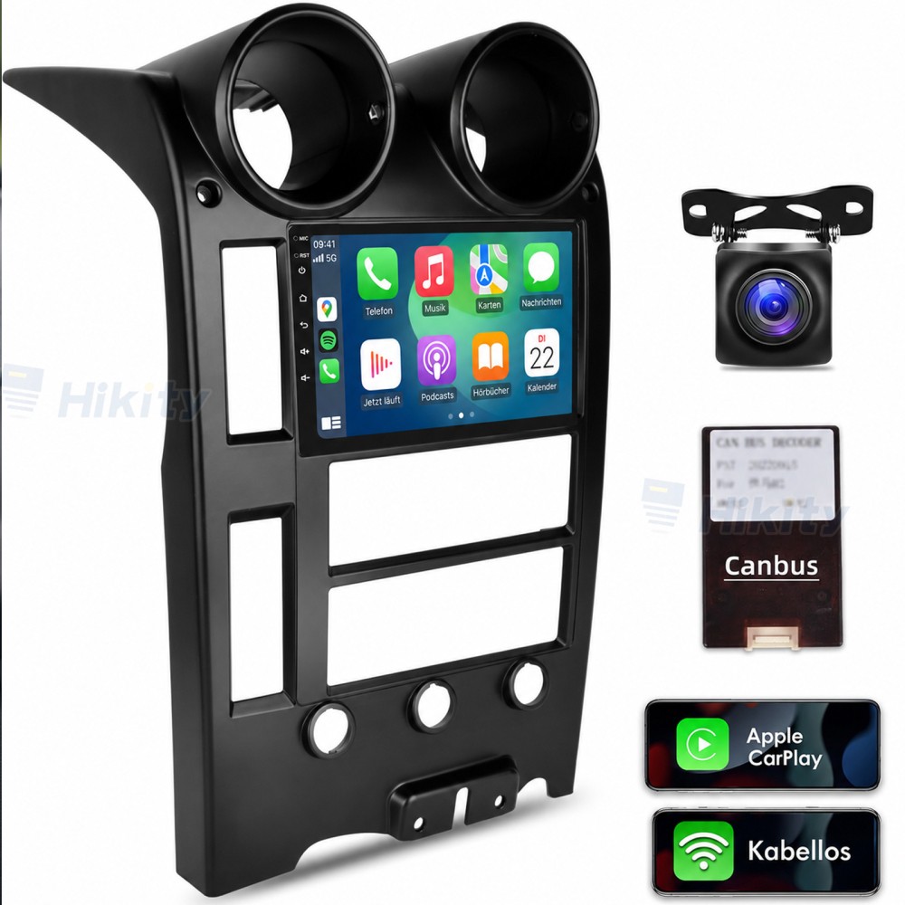 2+64G Android 15 Apple Carplay Car Radio Stereo GPS Navi For Hummer H2 2002-2007