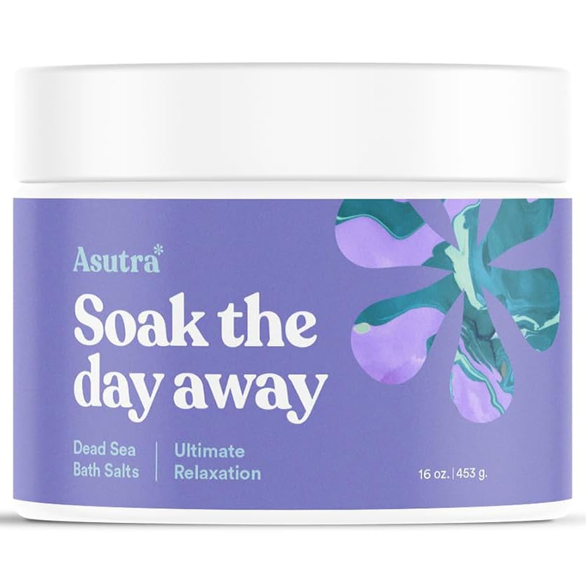 ASUTRA Dead Sea Bath Salts Ultimate Relaxation, 16 oz  Soak in Rich & Vital H...