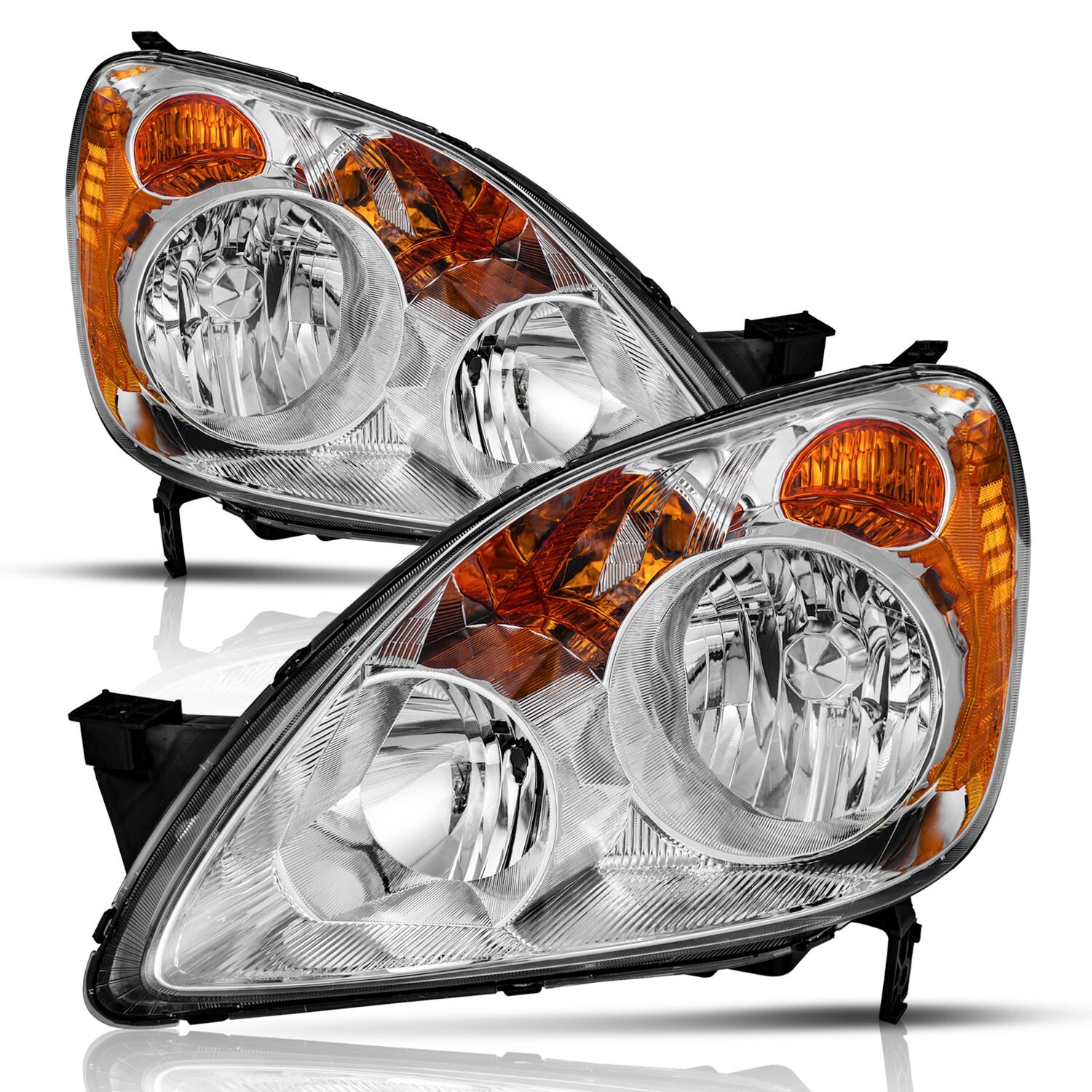 WEELMOTO Headlights For 2005-2006 Honda CR-V CRV Sport Utility 4-Door Left+Right