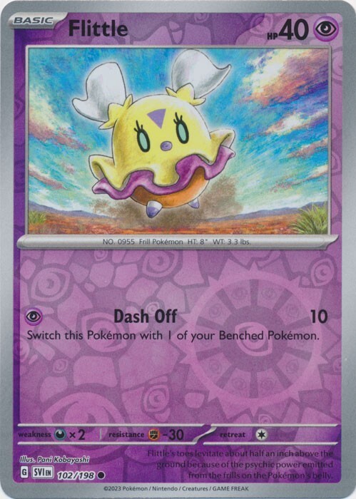 PO-05 Reverse Holo Flittle -  102/198 Common SV Scarlet & Violet Base Set