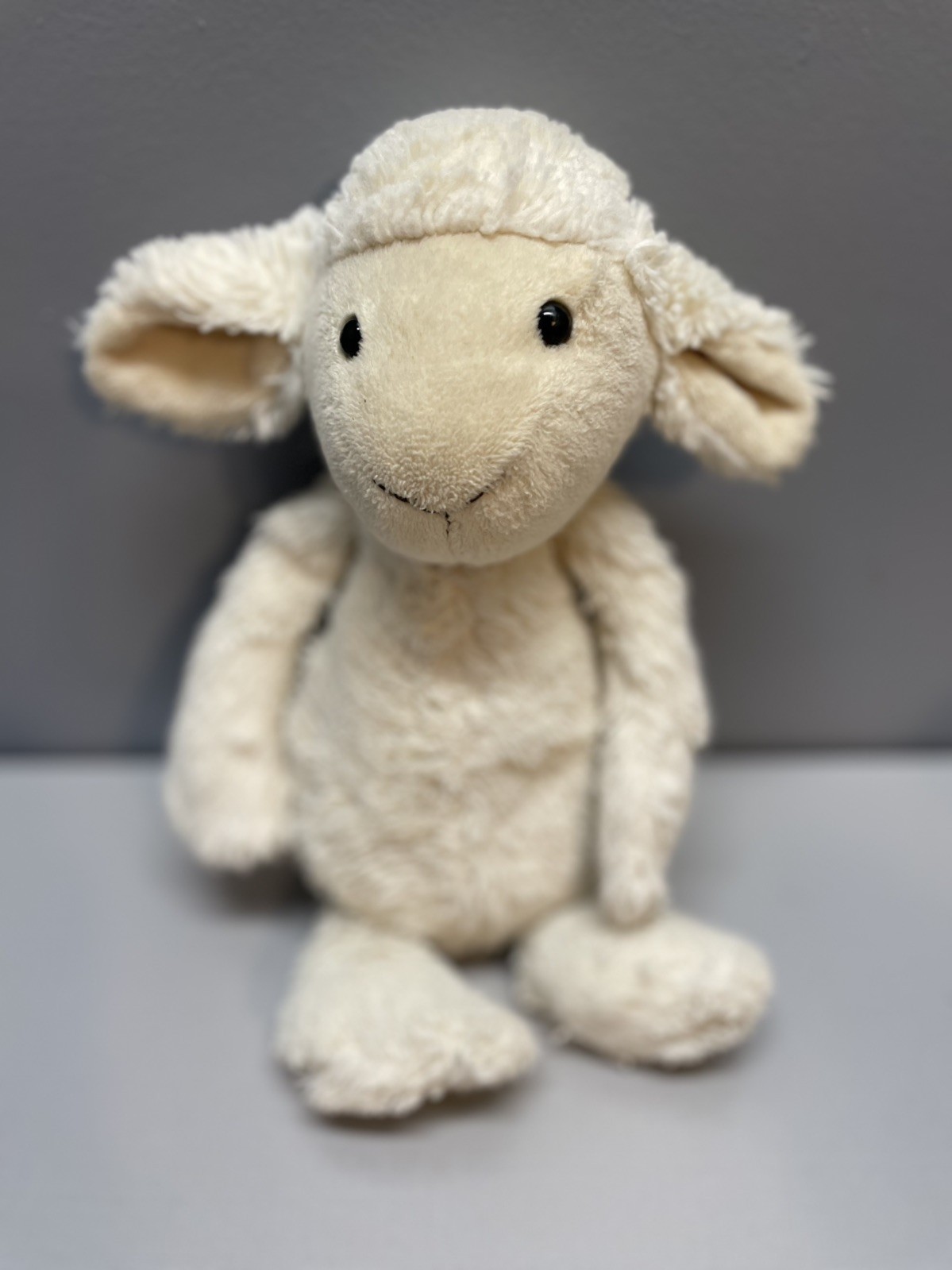 Jellycat Bashful Lamb Plush Medium London Lovey Sheep Soft Toy Retired 12”