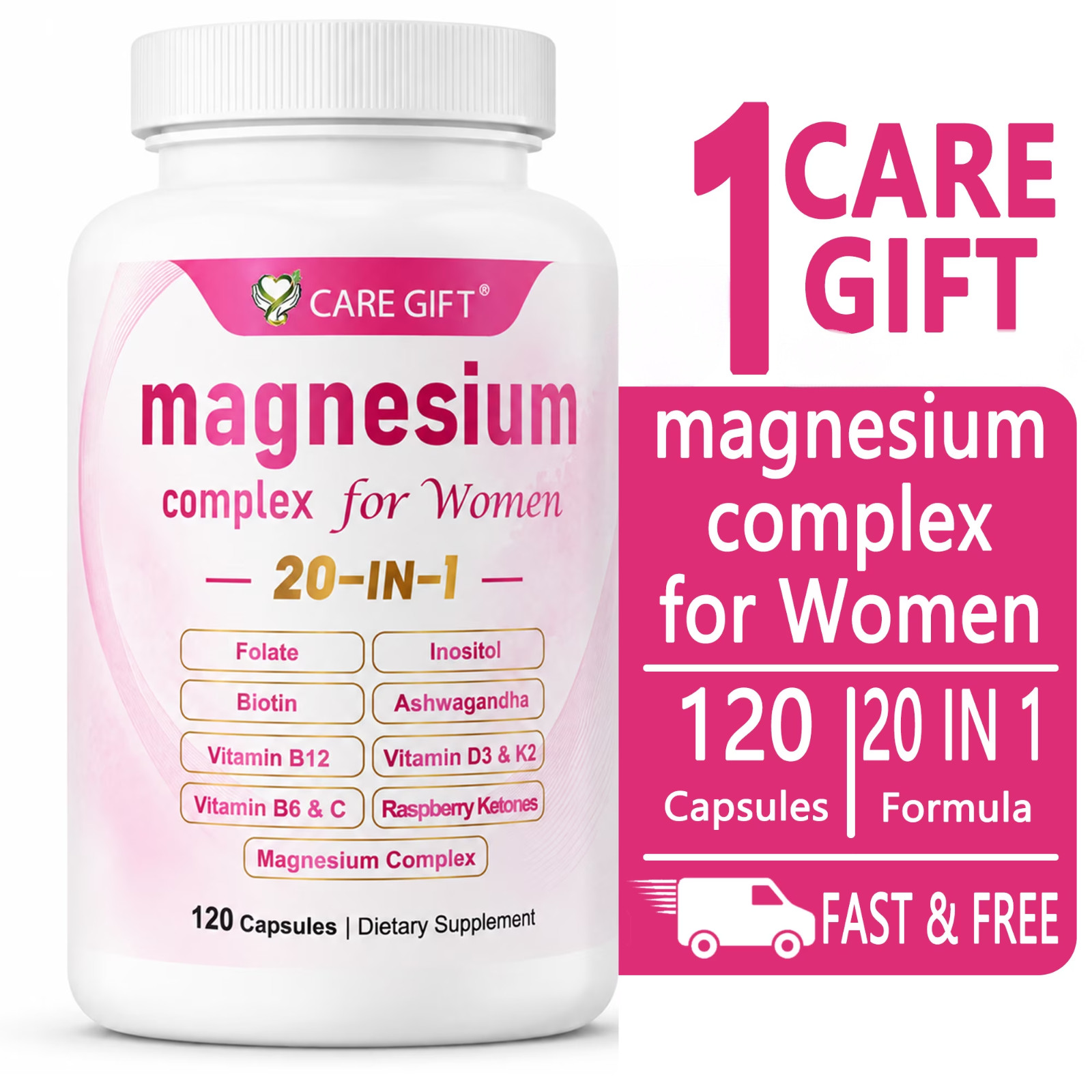 Magnesium Complex for Women 20 in 1 120 Caps Restful Sleep Mood Hormone Balance
