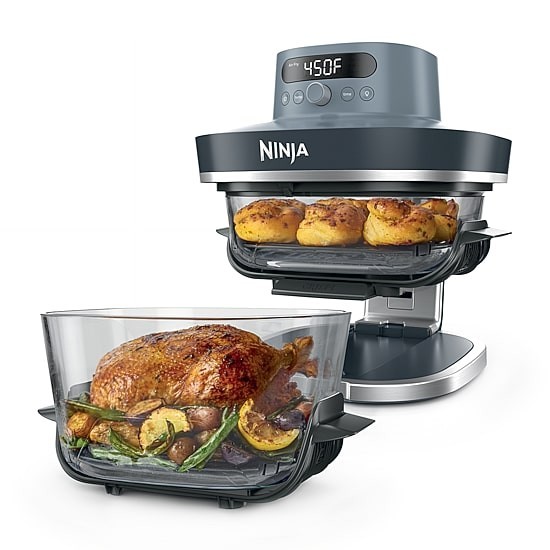 Ninja Crispi Pro 6 Qt 6-in-1 1800W Glass Air Fryer - Ash Gray / Cyberspace