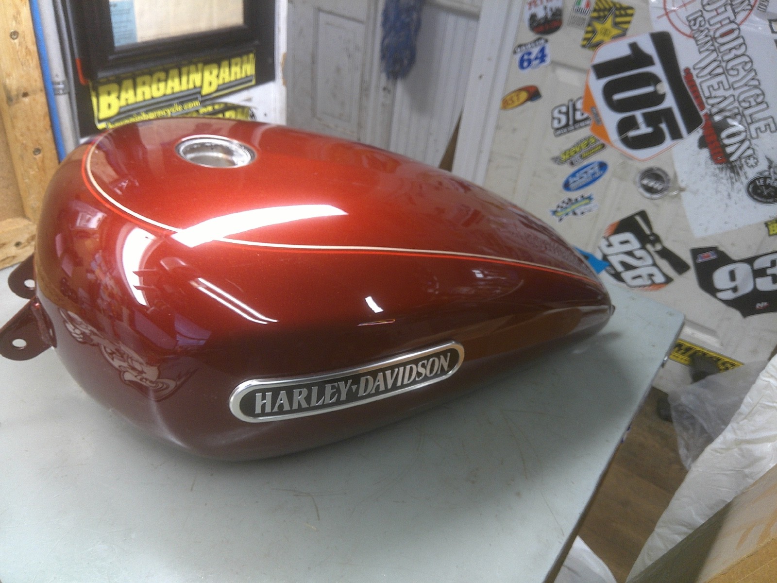 09-17 Harley Sportster XL 883 1200 OEM EFI Fuel Gas Tank Reservoir mint red 09-17 Harley Sportster XL 883 1200 OEM EFI Fuel Gas Tank Reservoir mint red