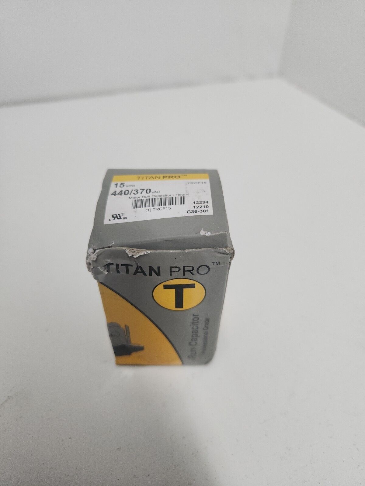 TitanPro TRCF15 HVAC Round Motor Run Capacitor. 15 MFD/UF 440/370 *OLD STOCK*