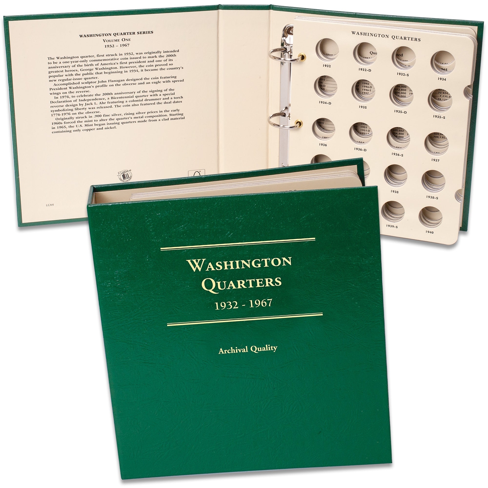 1932-1967 Washington Quarter Album Coin Storage 1932-1967 Washington Quarter Album Coin Storage