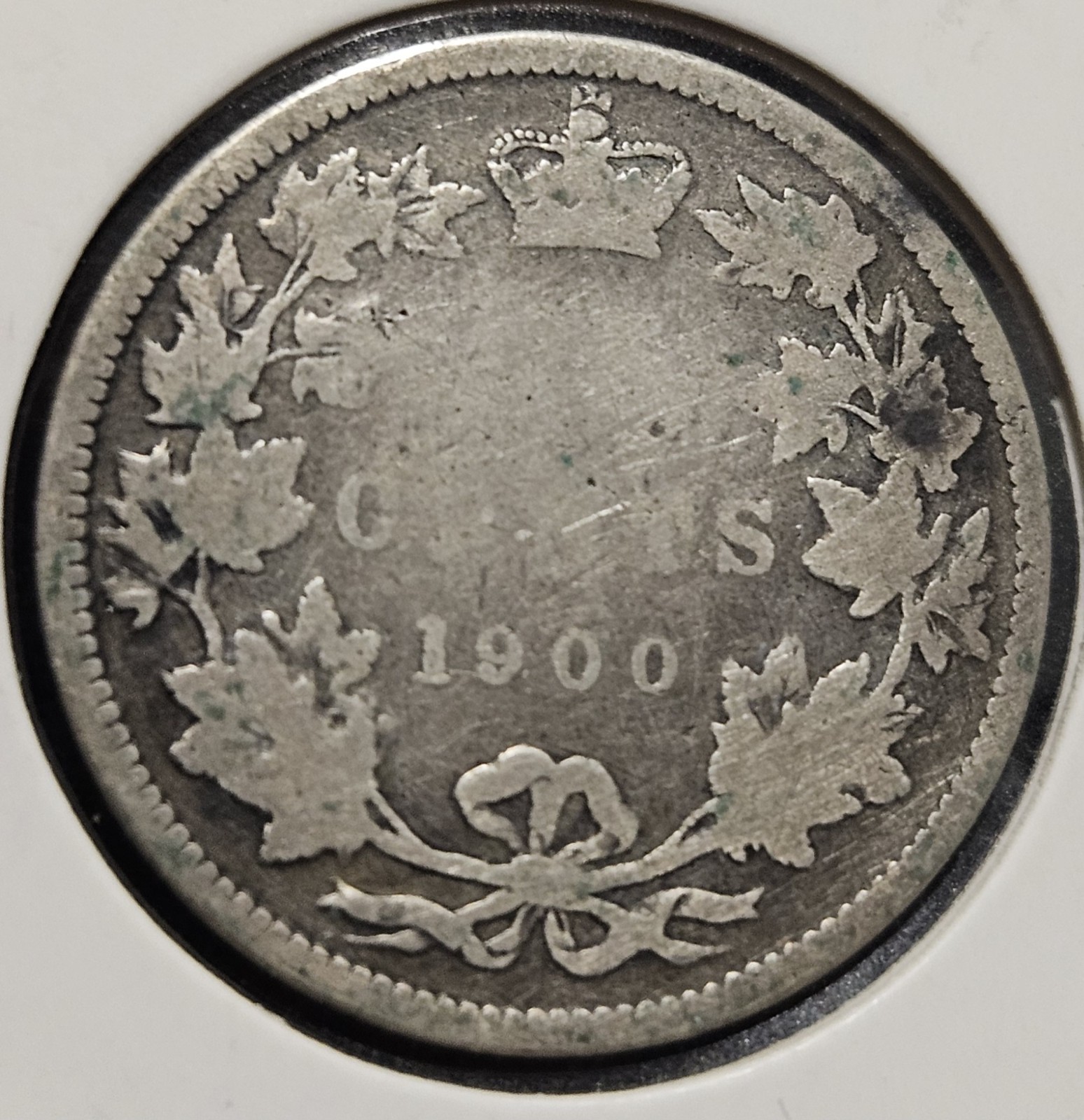 1900 Canada 25 Cents Silver Coin 1900 Canada 25 Cents Silver Coin